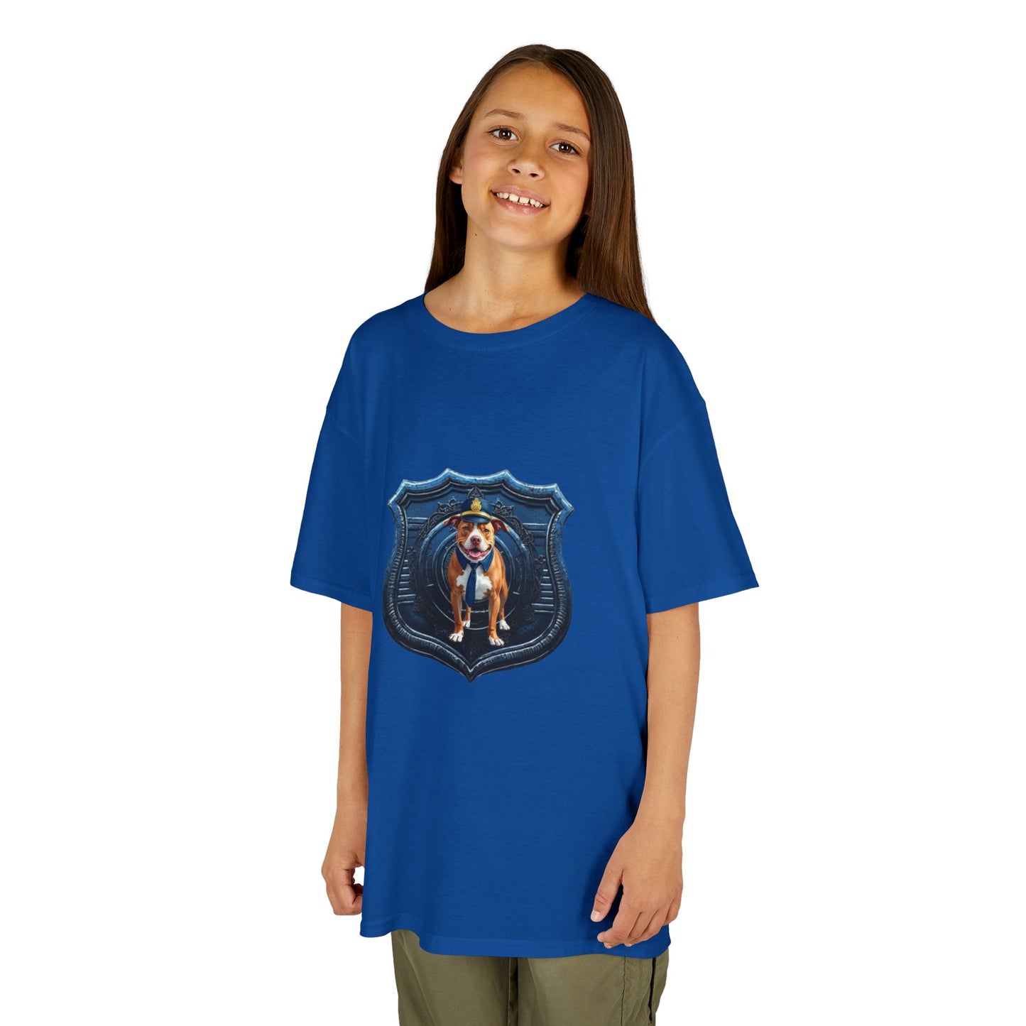 Kids Police Badge Dog T‑Shirt — K9 Squad Badge Tee for Kids