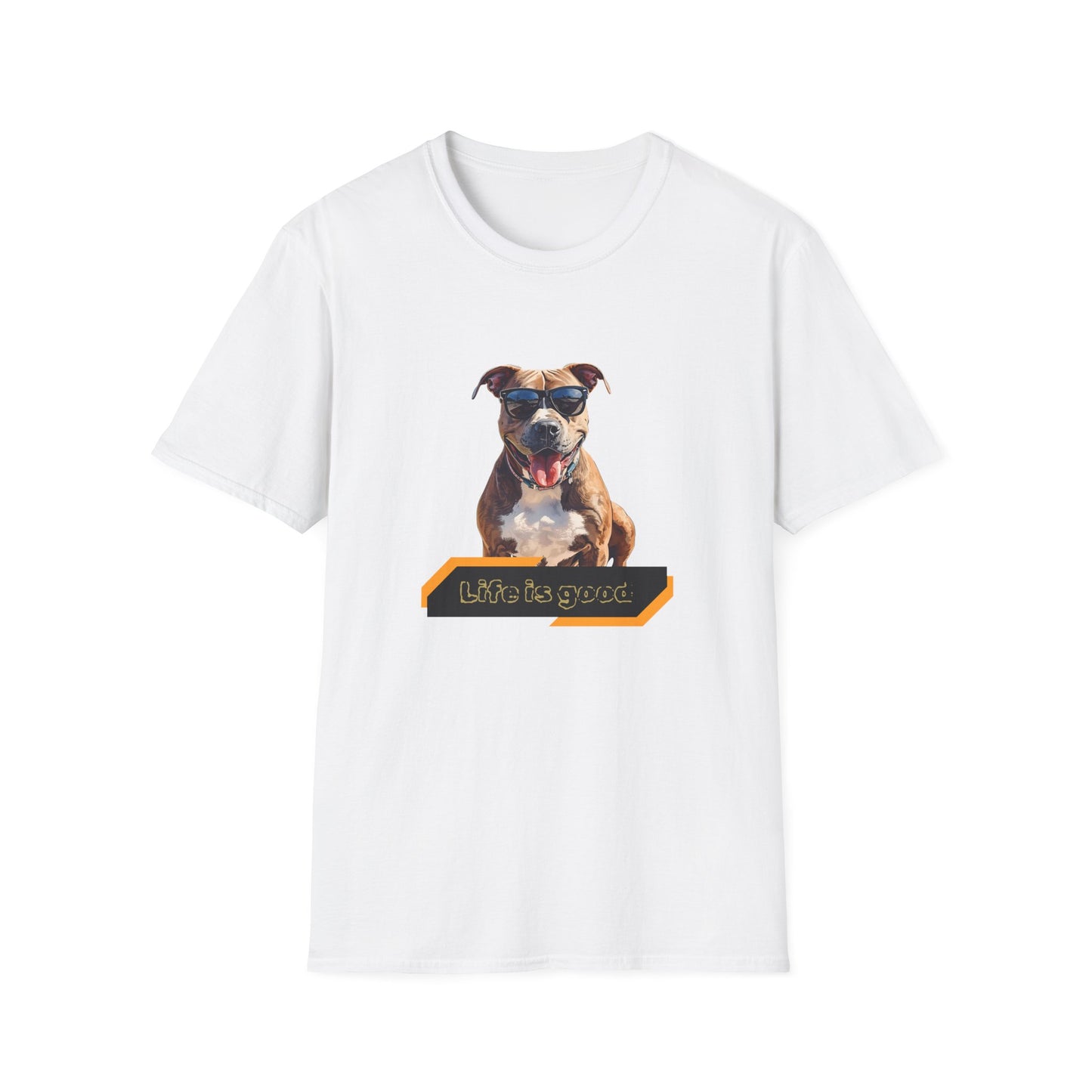 Staffordshire Bull Terrier Graphic T-Shirt — "Life is Good" Tee