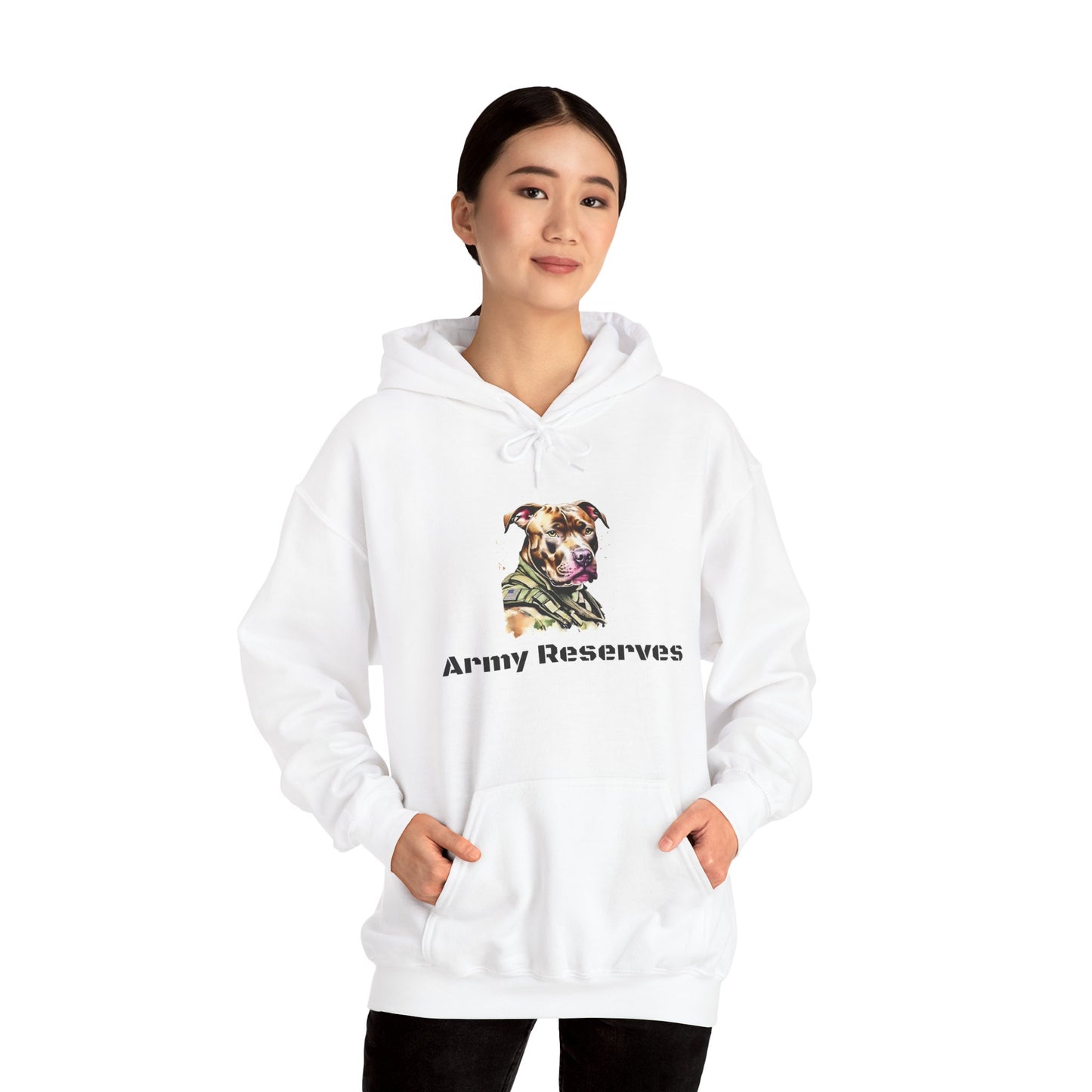 Army Reserves Dog Hoodie – Military Paw Print Sweatshirt