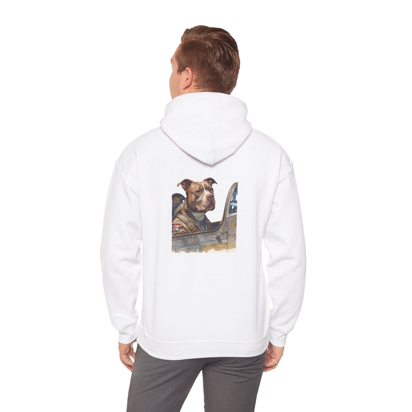 Air Force Hoodie — Military Pilot Dog Graphic Hooded Sweatshirt