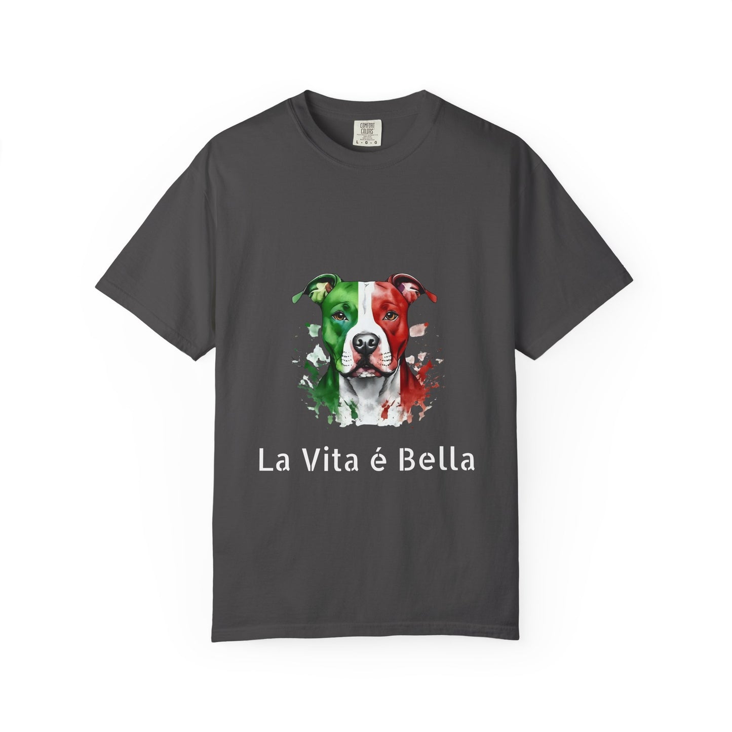 La Vita è Bella Italian Flag Pit Bull T-Shirt — Italian Pitbull Pride Tee
