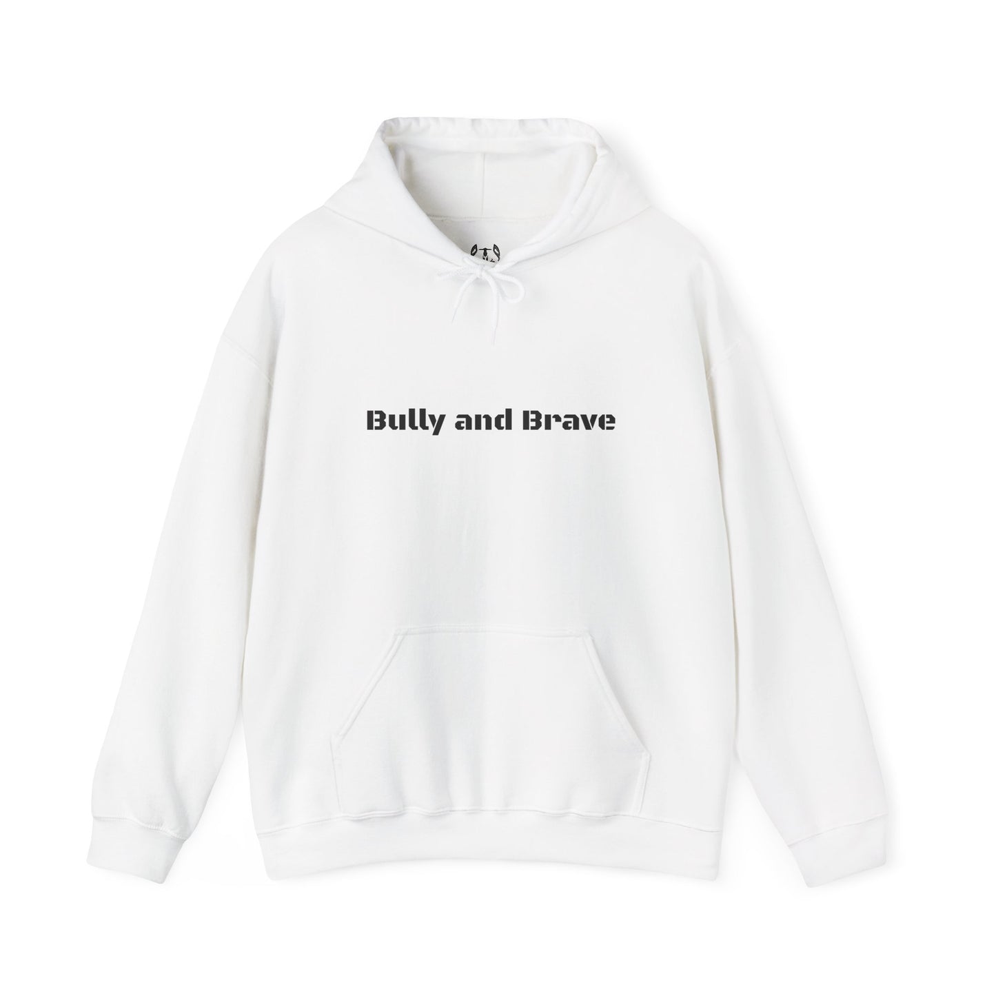 Bully and Brave Hoodie — Minimal Pitbull Face Graphic Sweatshirt