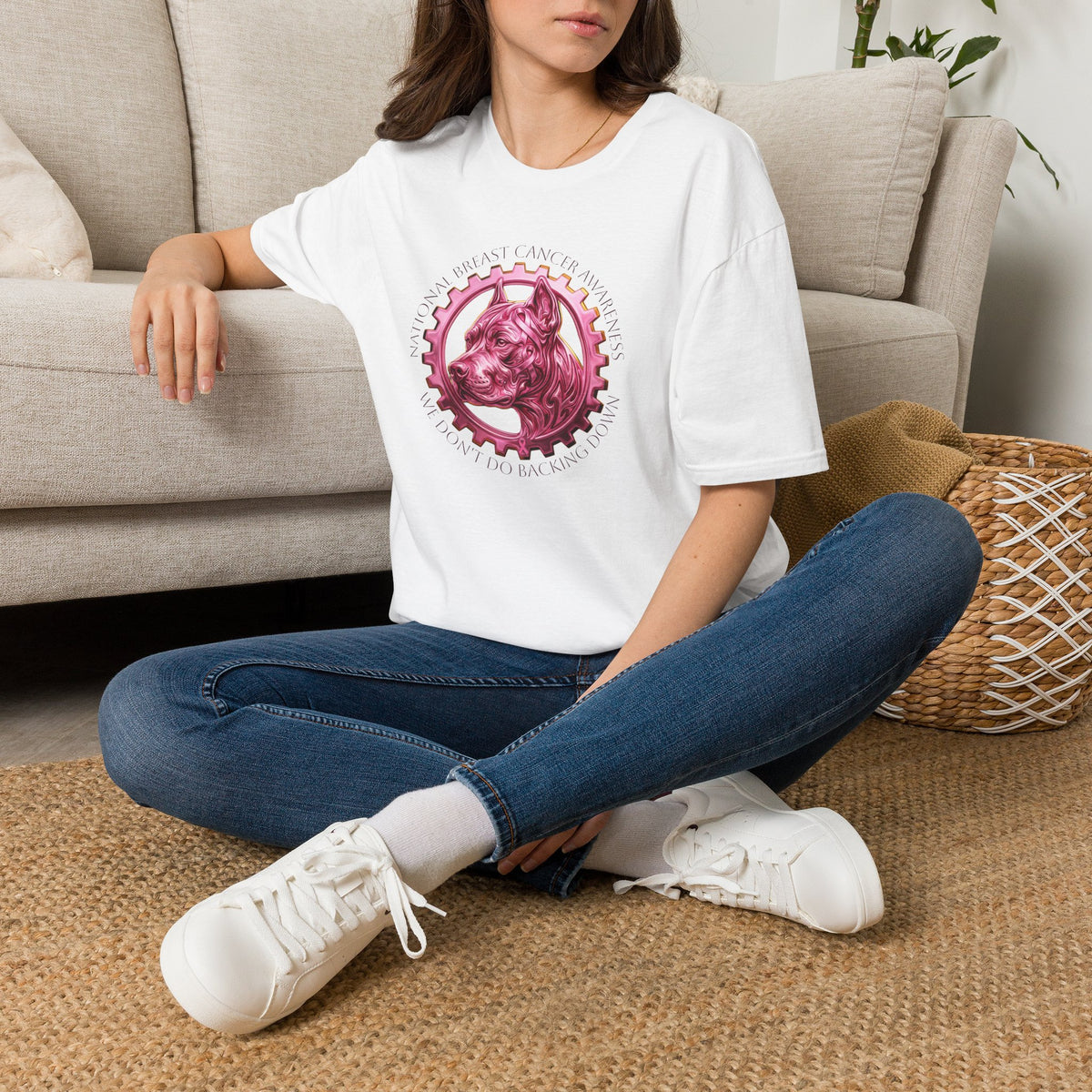 Pink Bully and Brave Logo T-Shirt - Breast Cancer Awareness T-shirt
