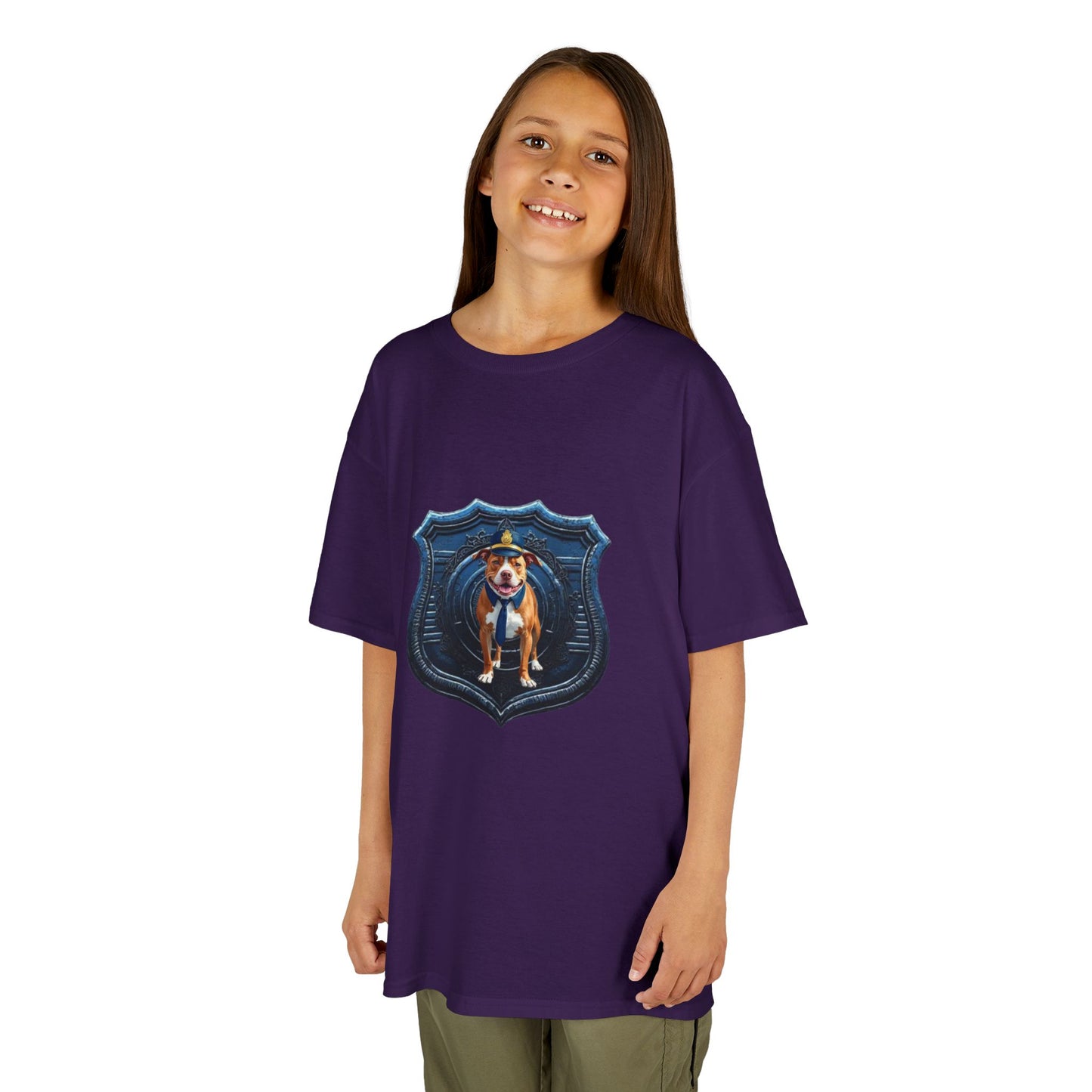 Kids Police Badge Dog T‑Shirt — K9 Squad Badge Tee for Kids