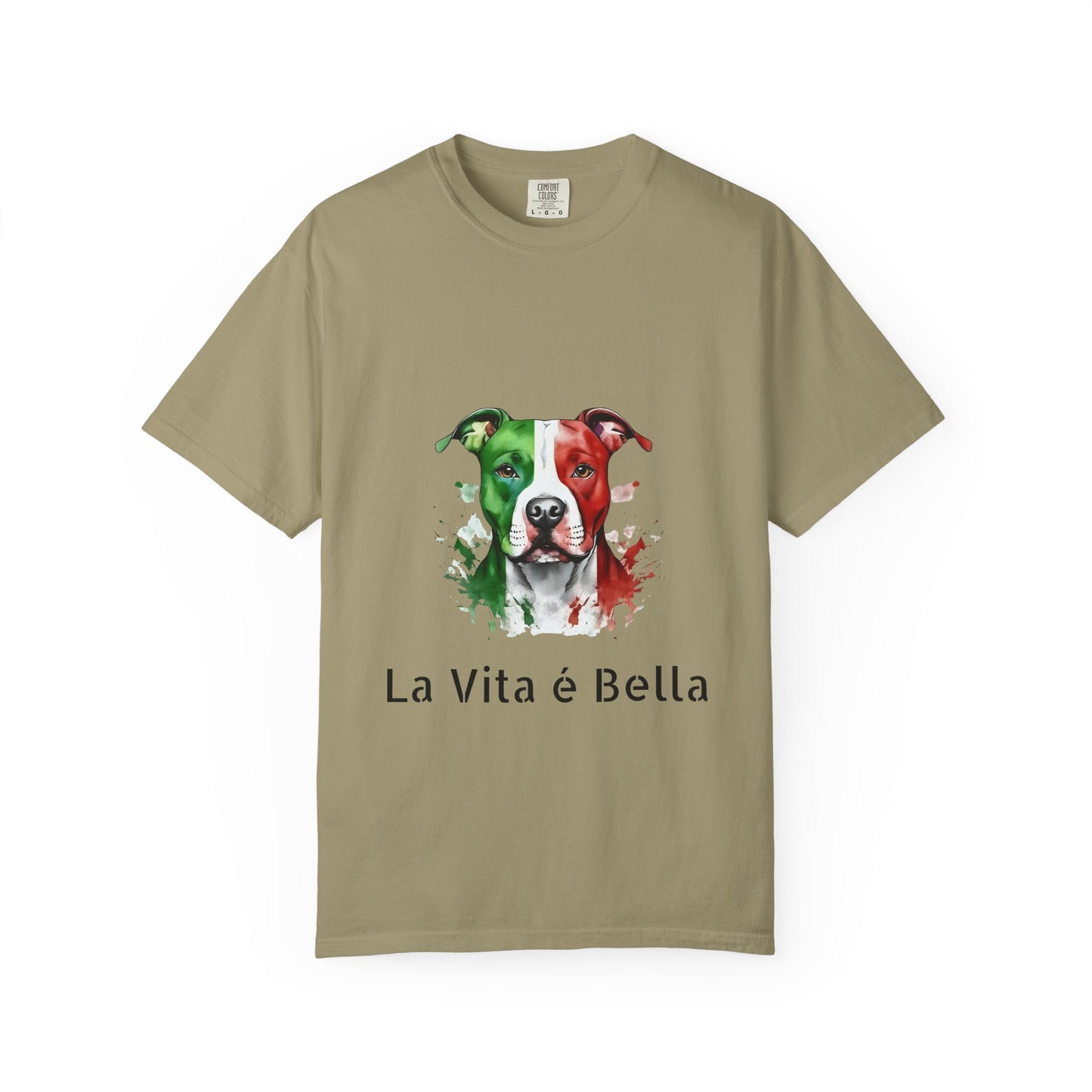 La Vita è Bella Italian Flag Pit Bull T-Shirt — Italian Pitbull Pride Tee