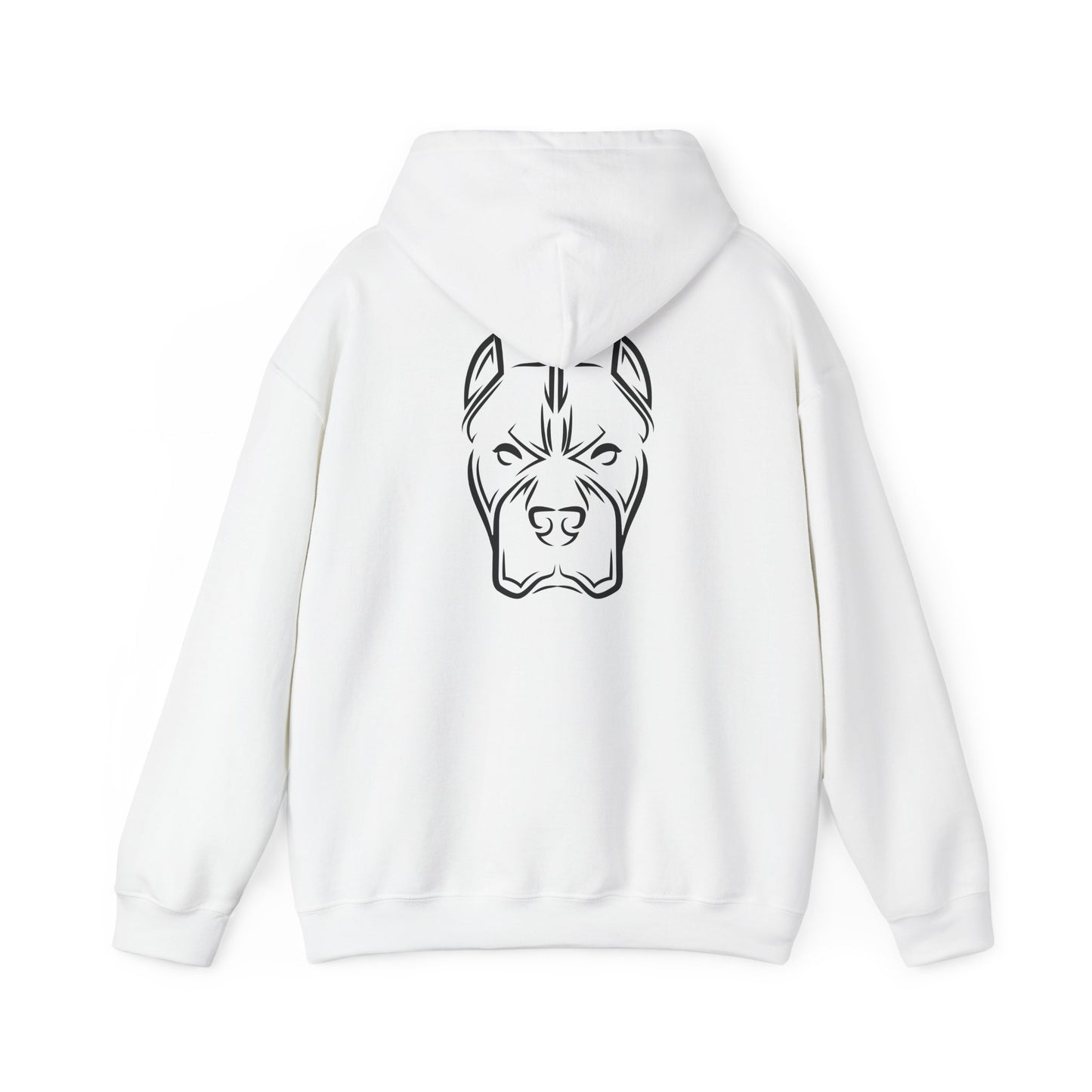 Bully and Brave Hoodie — Minimal Pitbull Face Graphic Sweatshirt