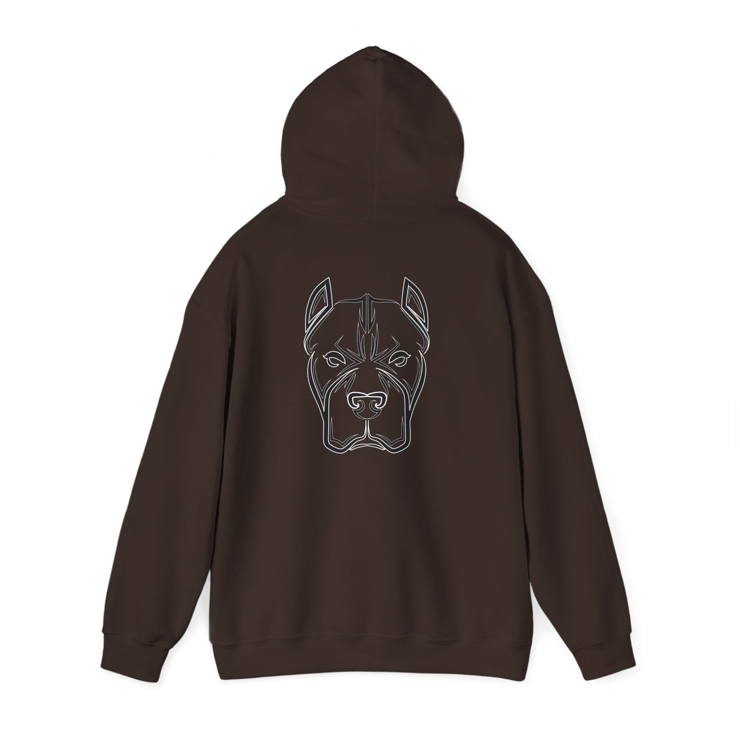 Bully and Brave Hoodie — Minimal Pitbull Face Graphic Sweatshirt
