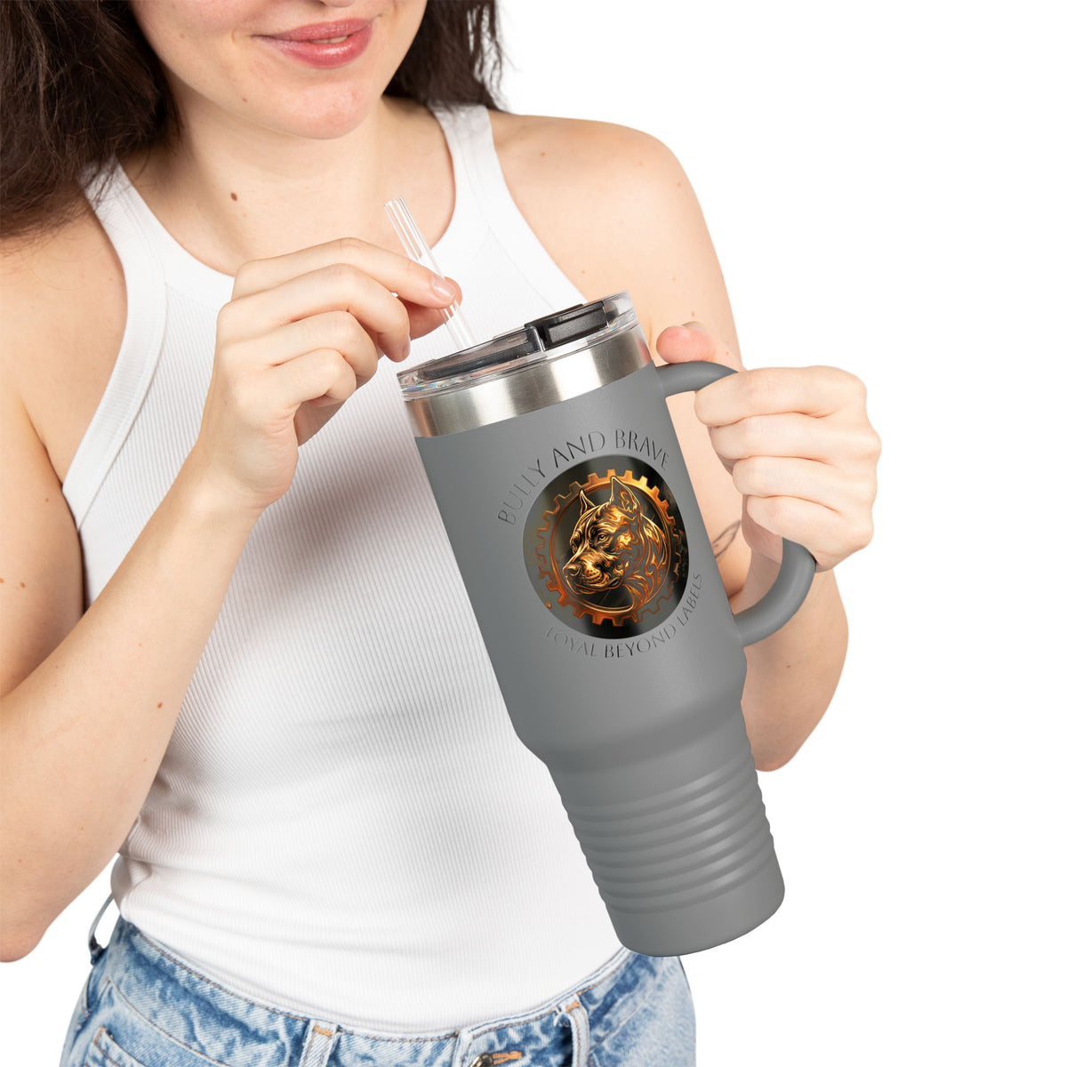 Bully and Brave logo  40oz Insulated Travel Mug
