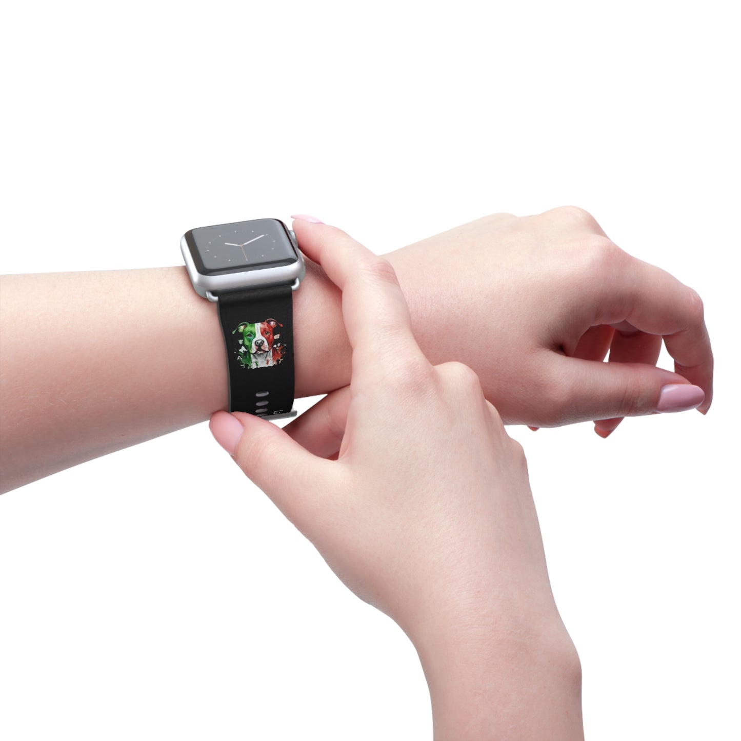 Italian Flag Dog Watch Band — “La Vita è Bella” Silicone Apple Watch Strap