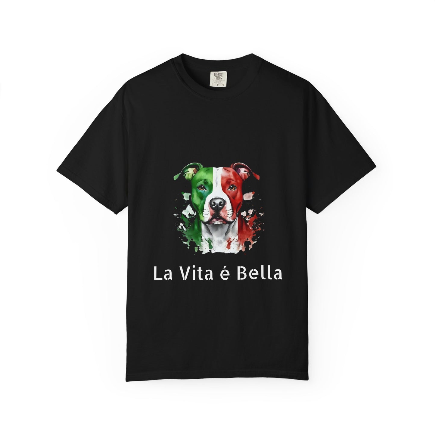 La Vita è Bella Italian Flag Pit Bull T-Shirt — Italian Pitbull Pride Tee