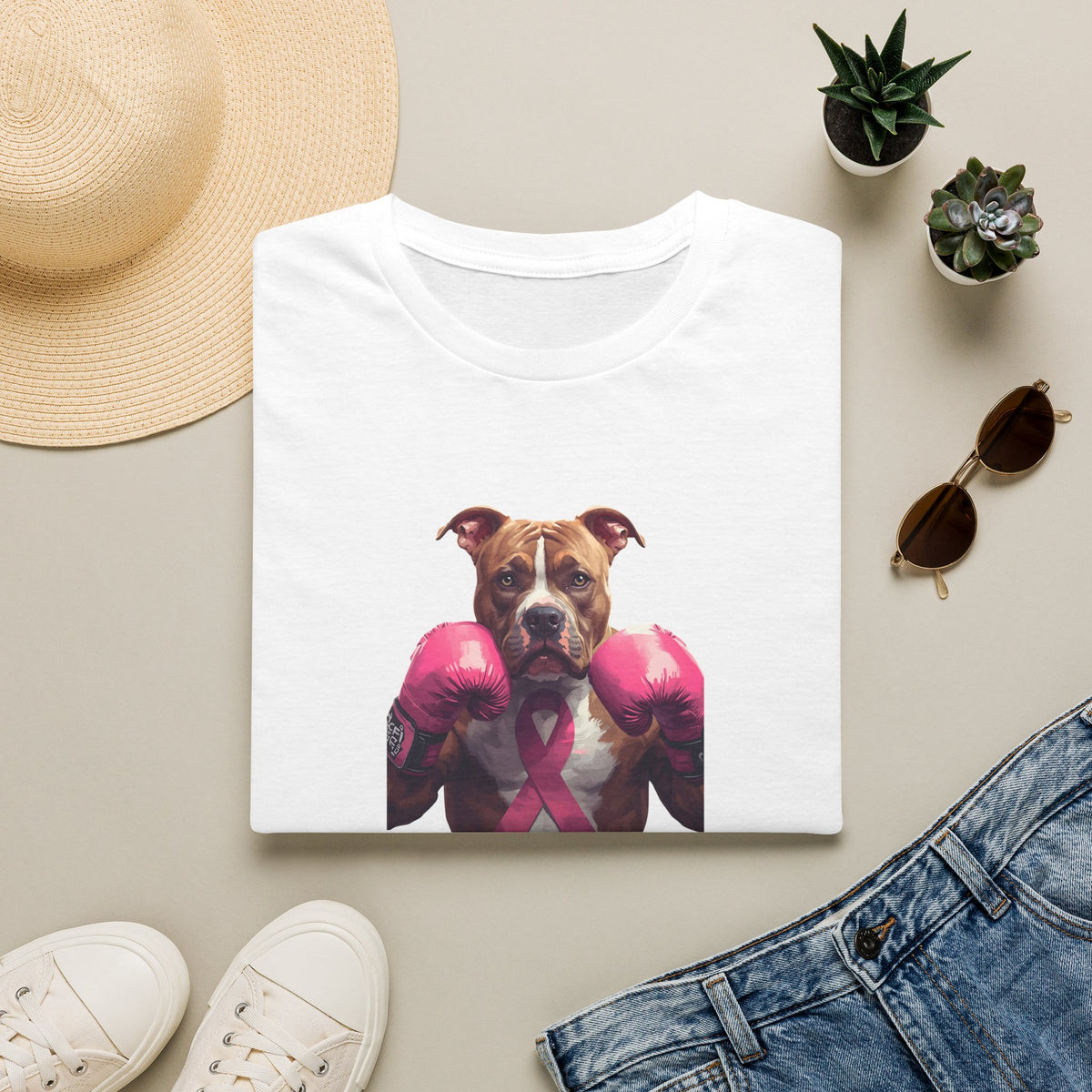 'Bully and Brave' with Pink Gloves 'I Know a Fighter' T-Shirt