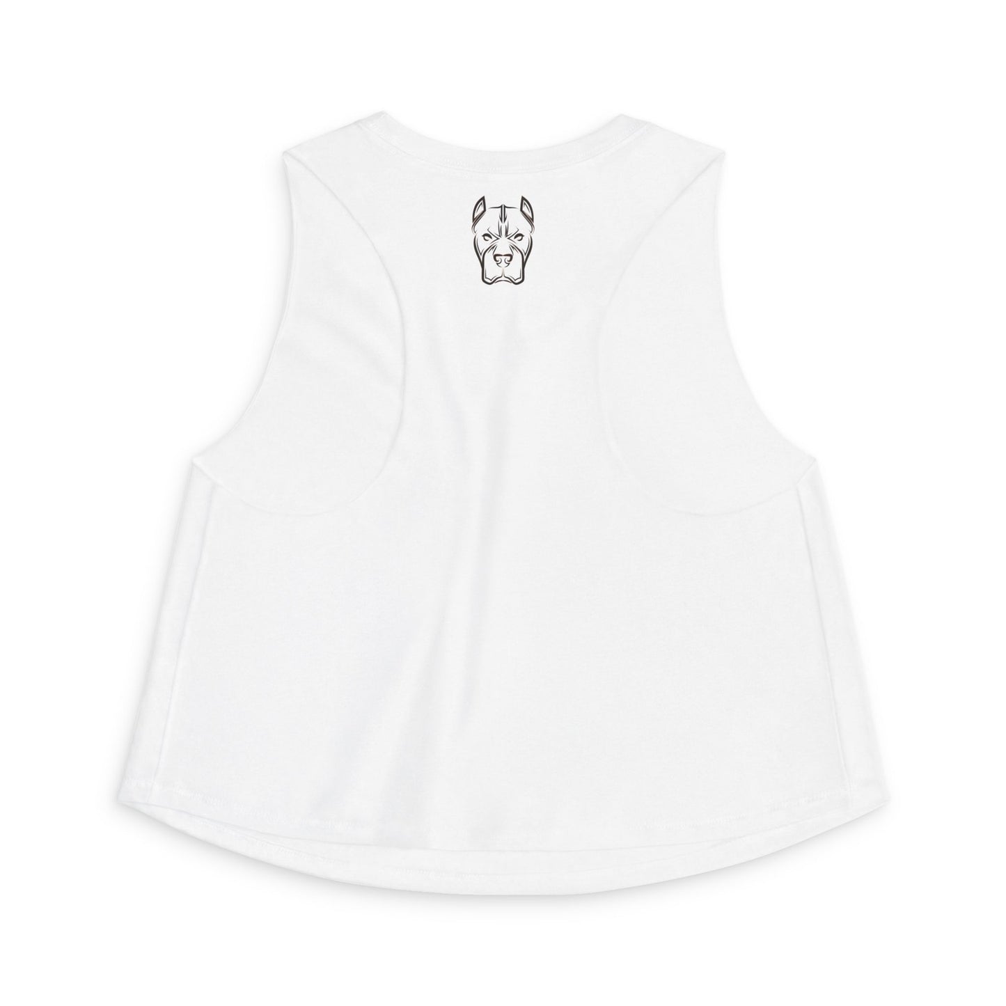 Bully and Brave Women's Crop Tank — Pit Bull Face Graphic Crop Top