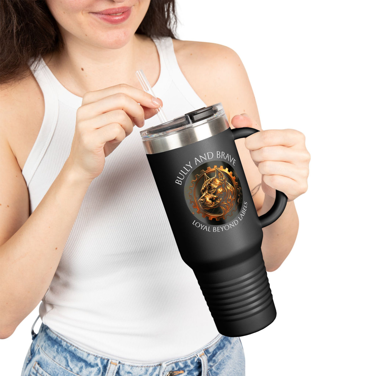 Bully and Brave logo  40oz Insulated Travel Mug