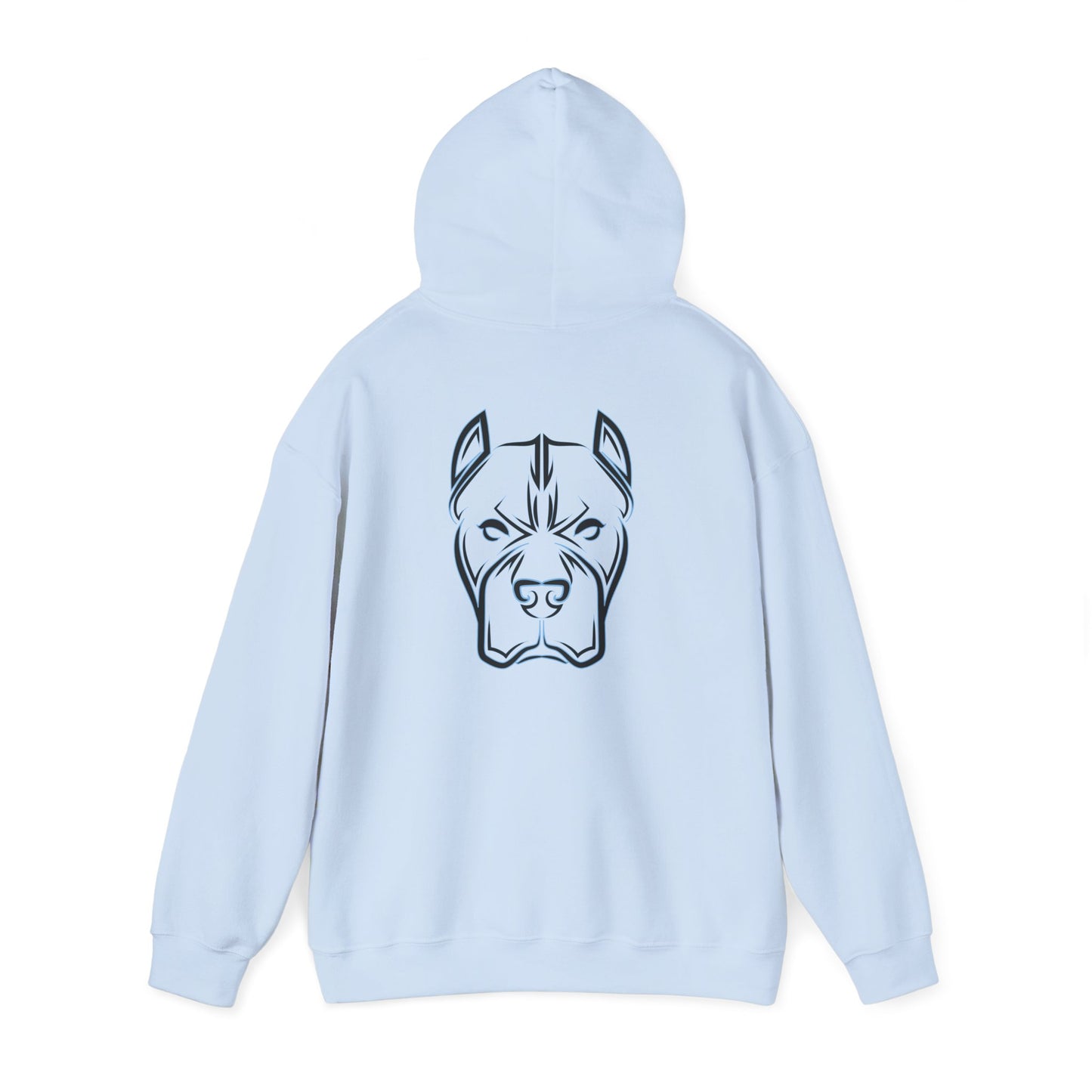 Bully and Brave Hoodie — Minimal Pitbull Face Graphic Sweatshirt