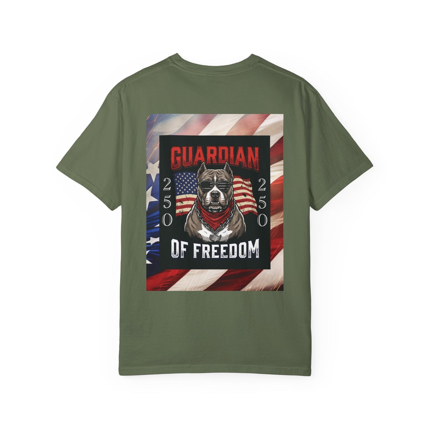 Guardian of Freedom T-Shirt — Patriotic American Flag Dog Tee