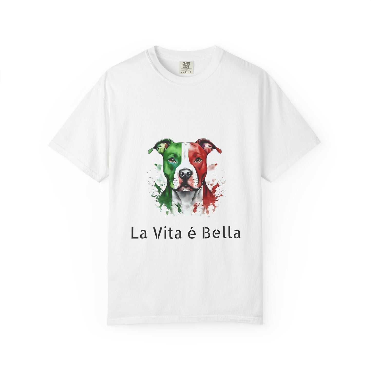 La Vita è Bella Italian Flag Pit Bull T-Shirt — Italian Pitbull Pride Tee