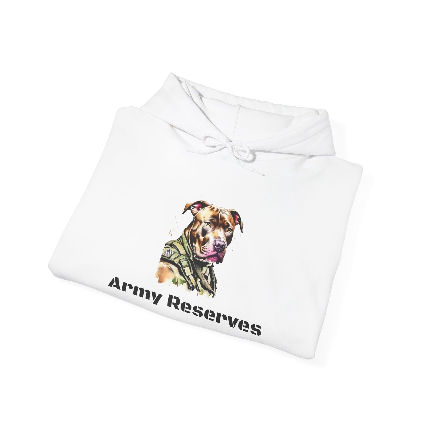 Army Reserves Dog Hoodie – Military Paw Print Sweatshirt