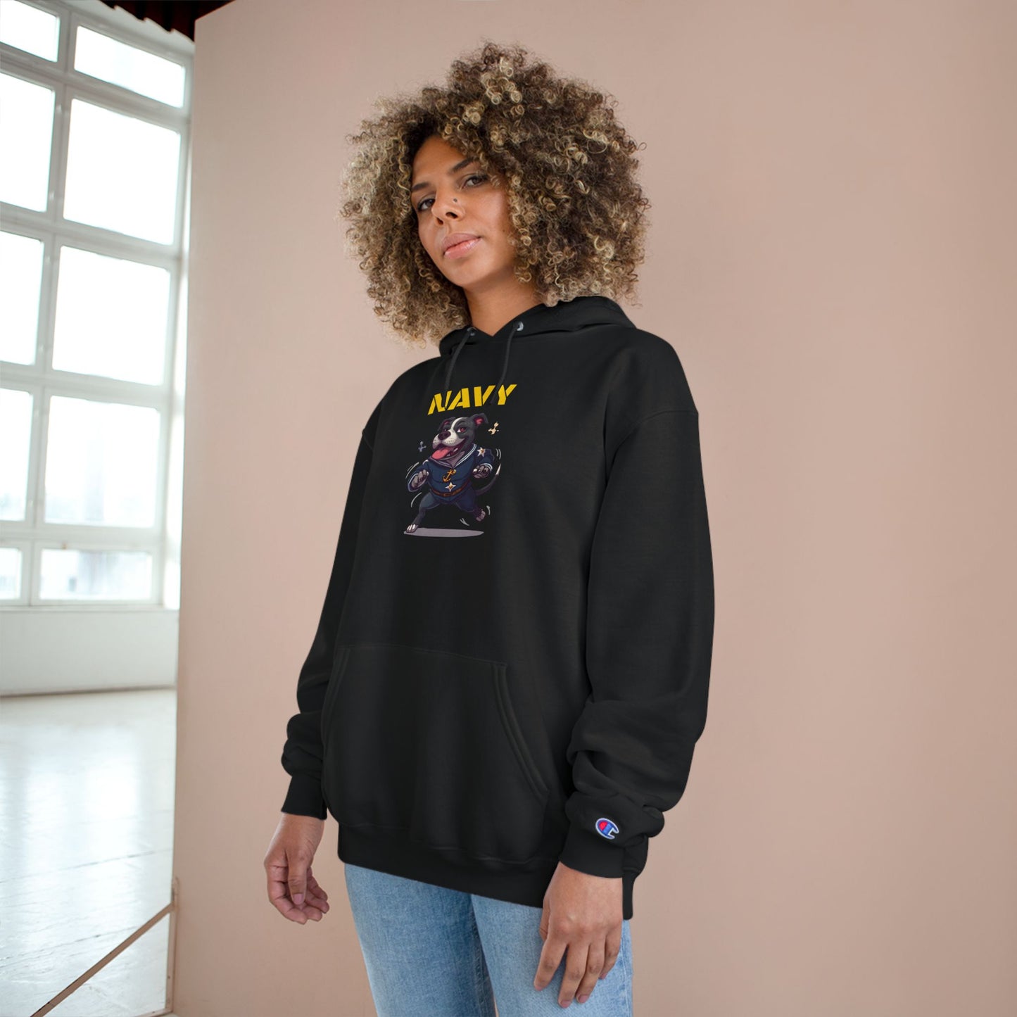 Navy Bully Champion Hoodie — Military Branch Tribute