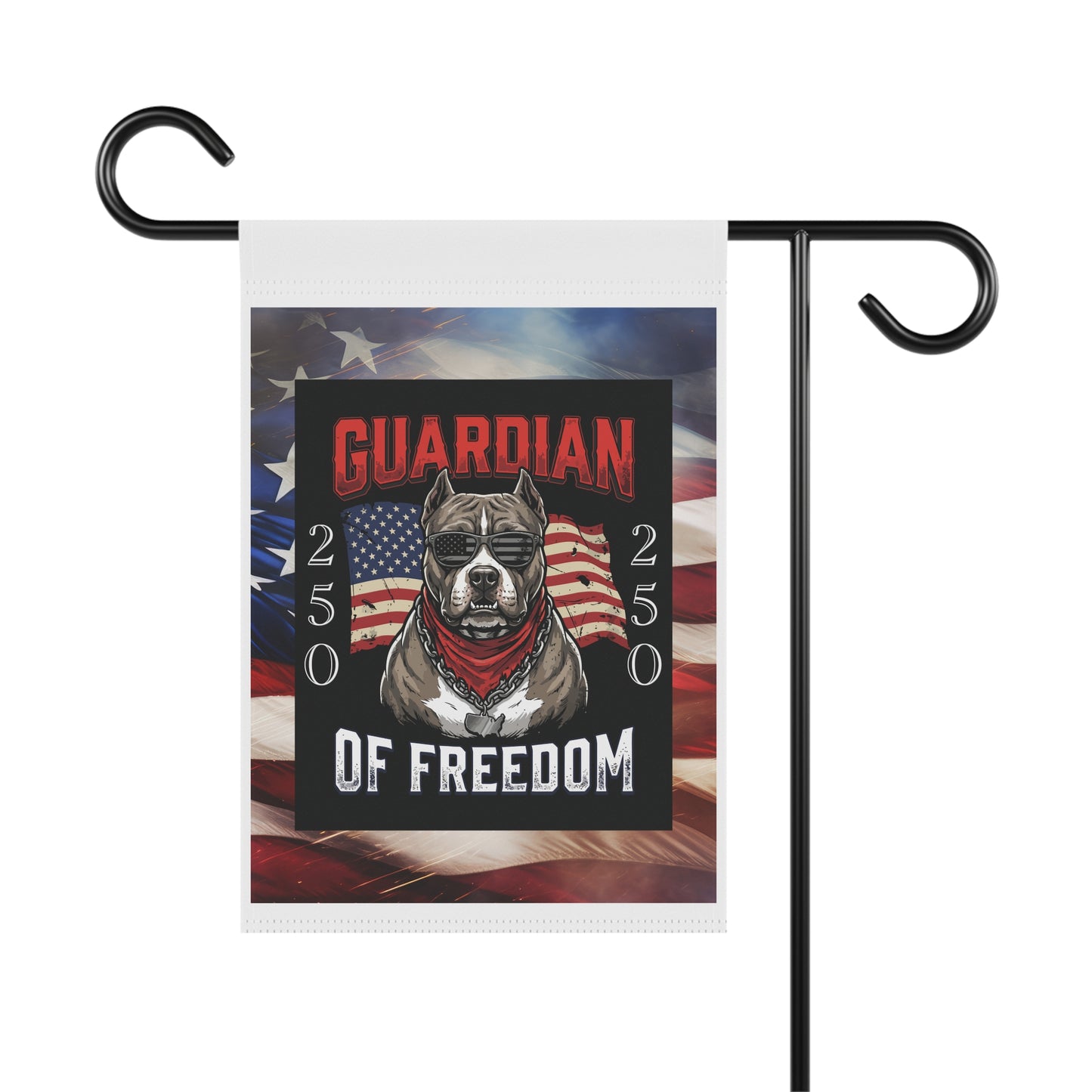 Patriotic Pitbull Garden Flag – "Guardian of Freedom" Outdoor Banner