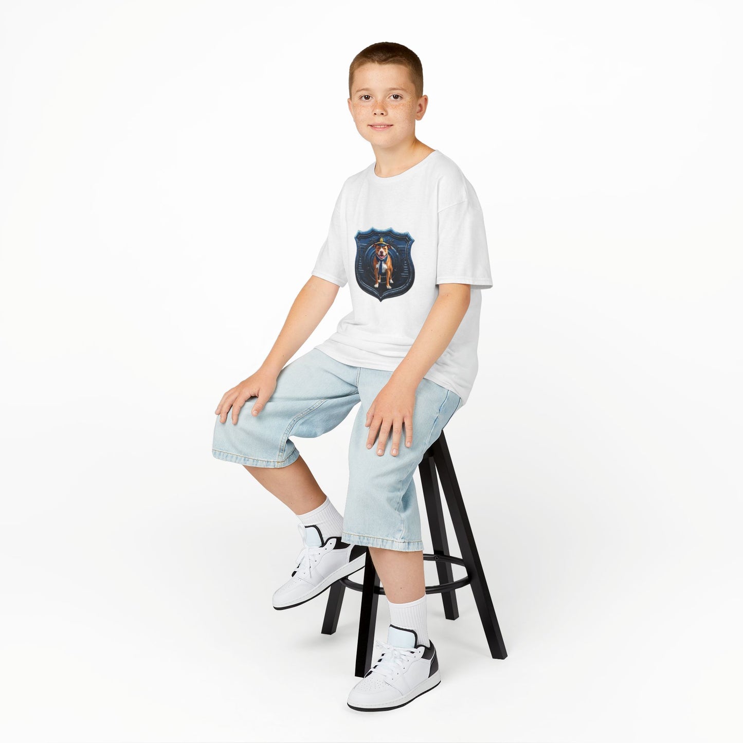 Kids Police Badge Dog T‑Shirt — K9 Squad Badge Tee for Kids