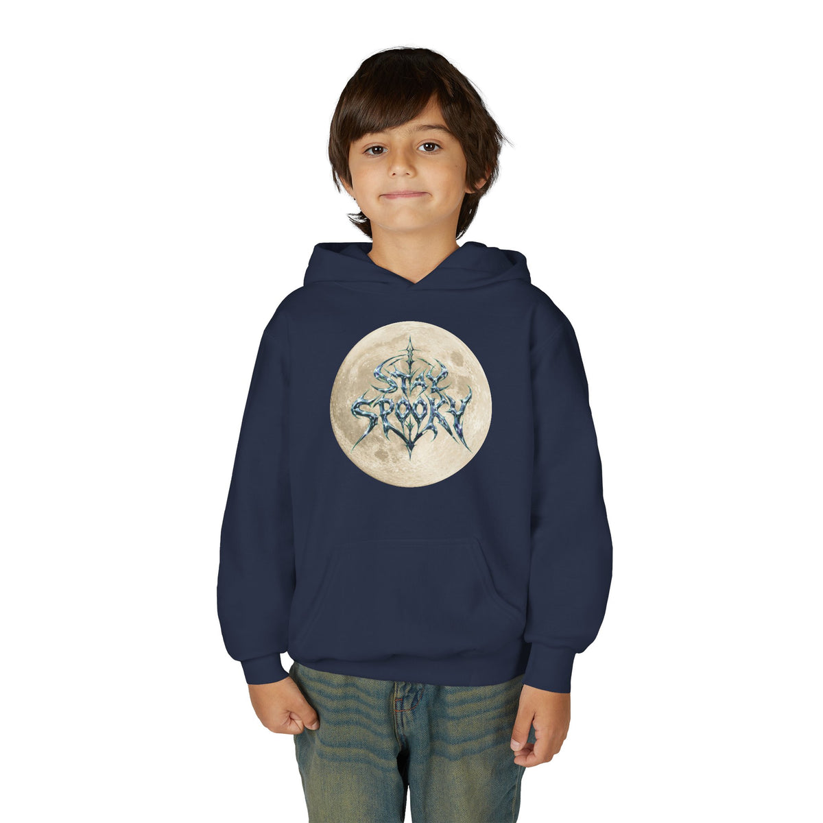 Youth Hoodie — 'Stay Spooky' Moon Graphic Hoodie