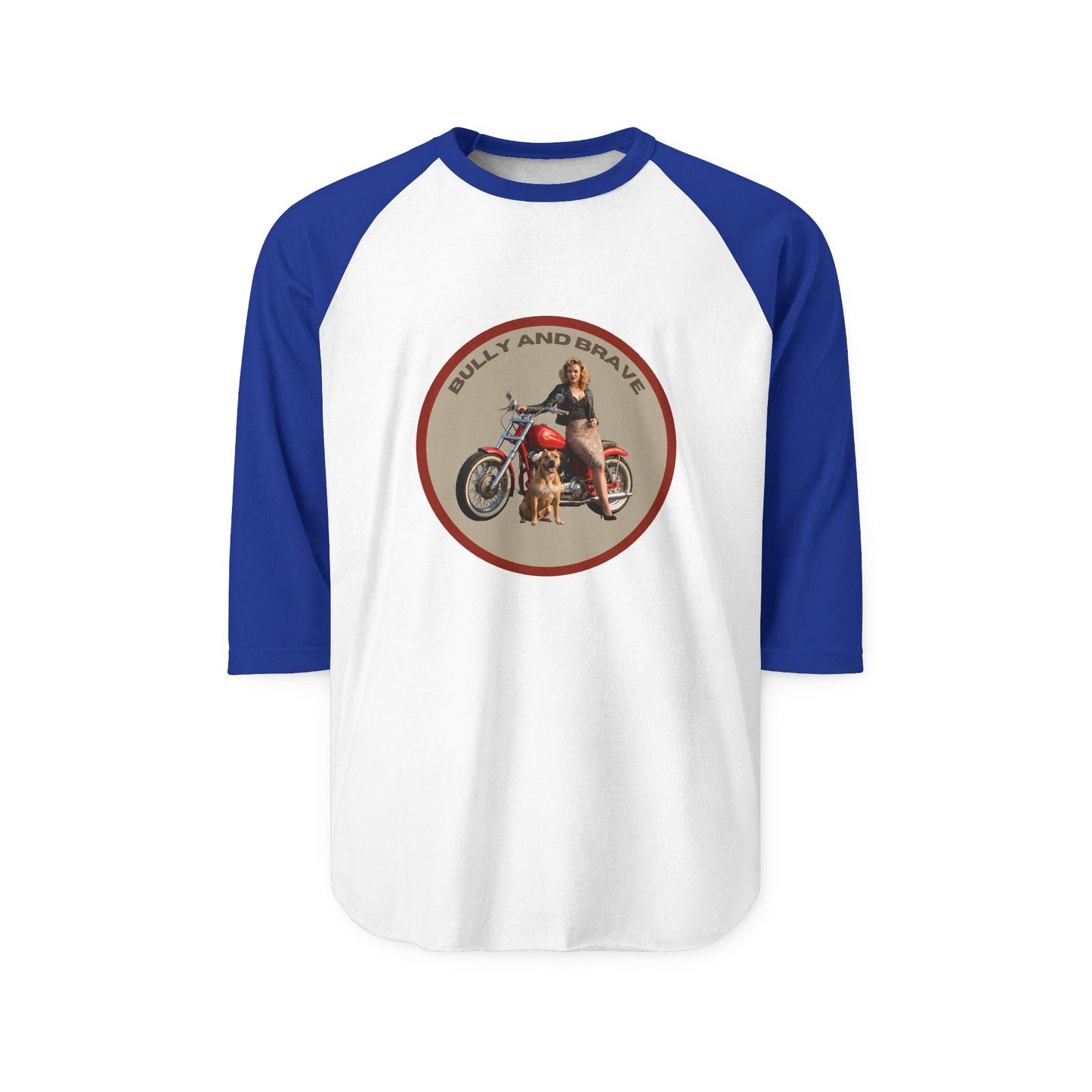 Ride On — "Bully and Brave" Vintage Motorcycle Raglan T-Shirt