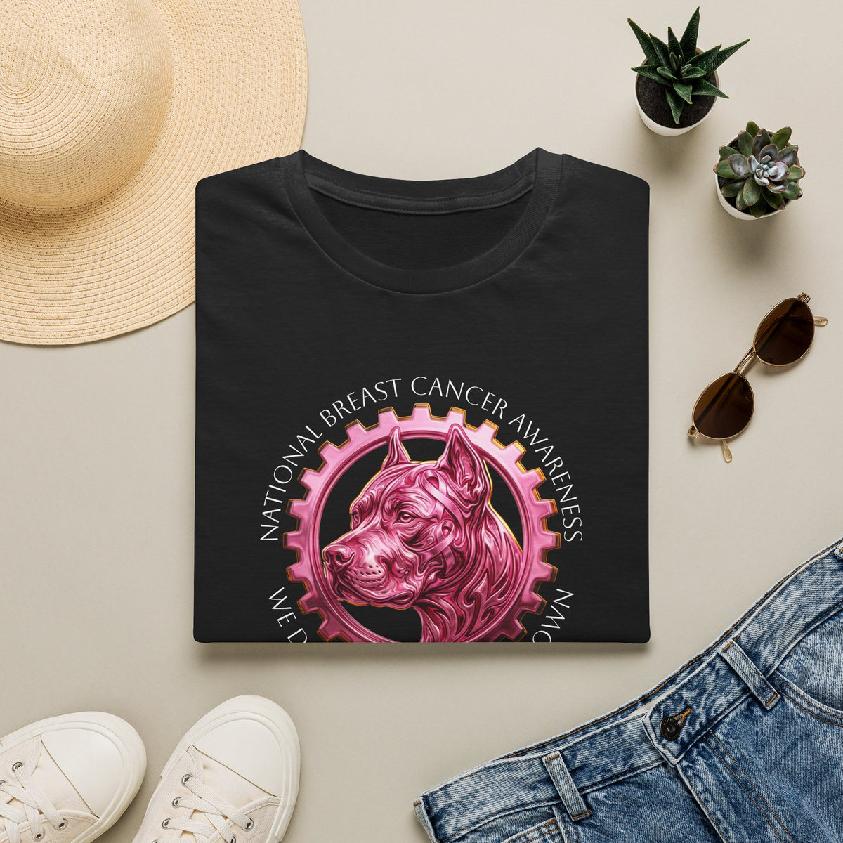 Pink Bully and Brave Logo T-Shirt - Breast Cancer Awareness T-shirt