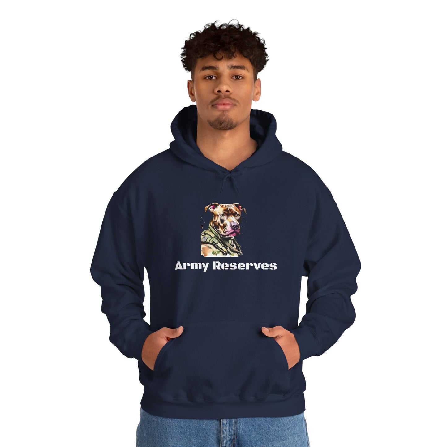 Army Reserves Dog Hoodie – Military Paw Print Sweatshirt