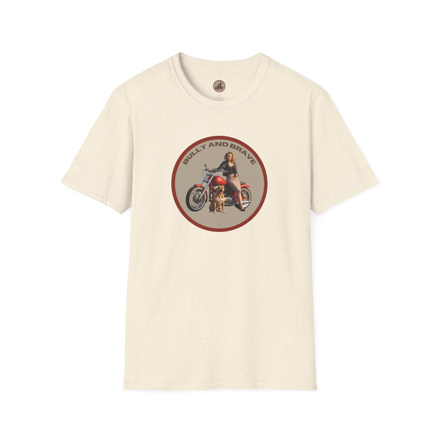 Retro Motorcycle Pin-Up T-Shirt — Biker Girl Graphic Tee