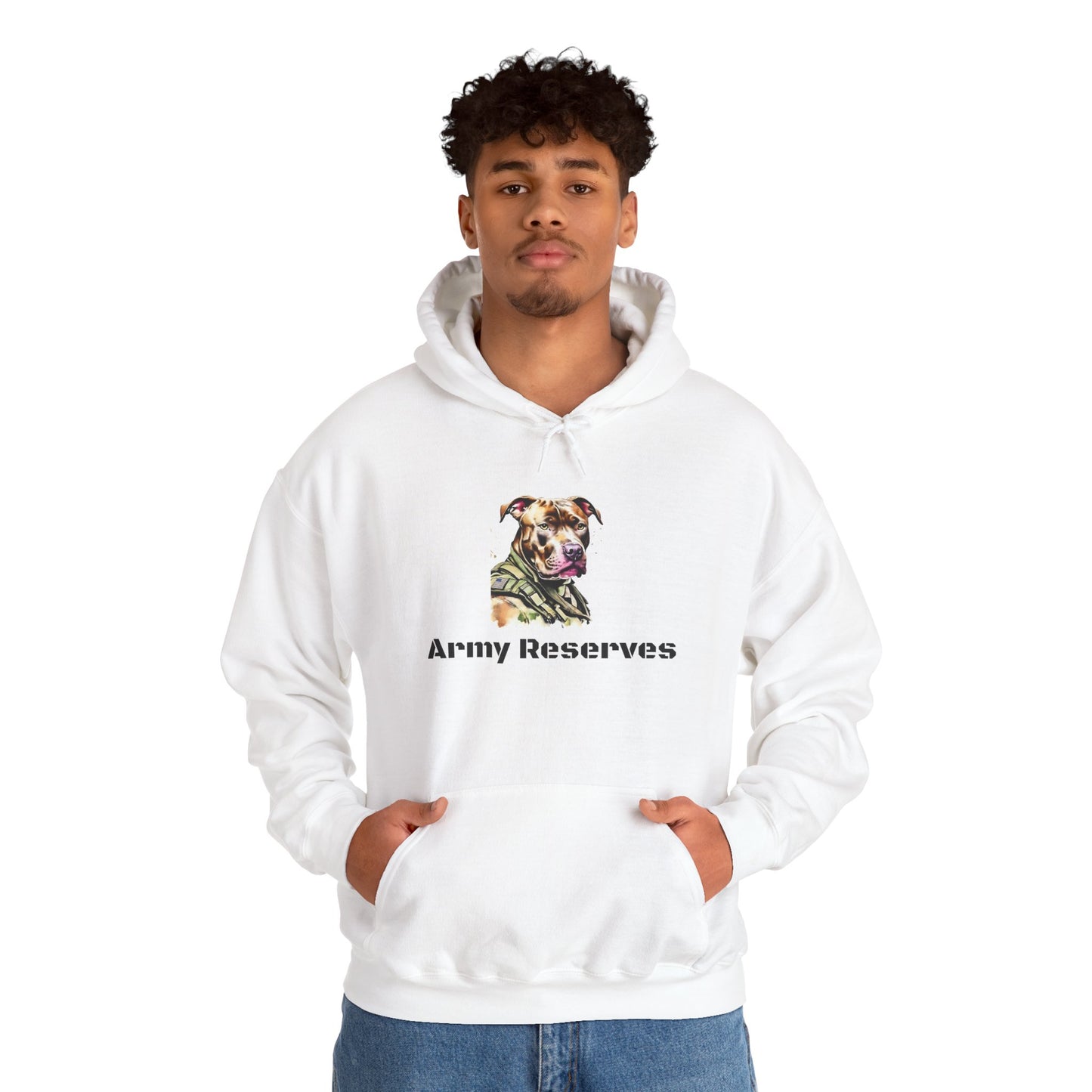 Army Reserves Dog Hoodie – Military Paw Print Sweatshirt