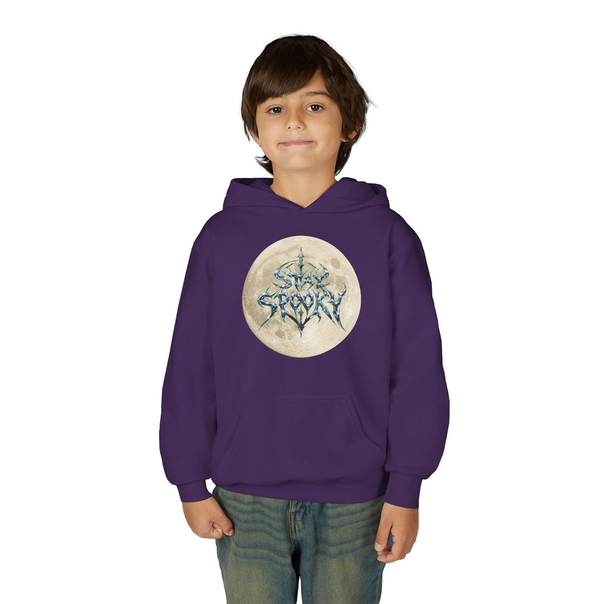 Youth Hoodie — 'Stay Spooky' Moon Graphic Hoodie