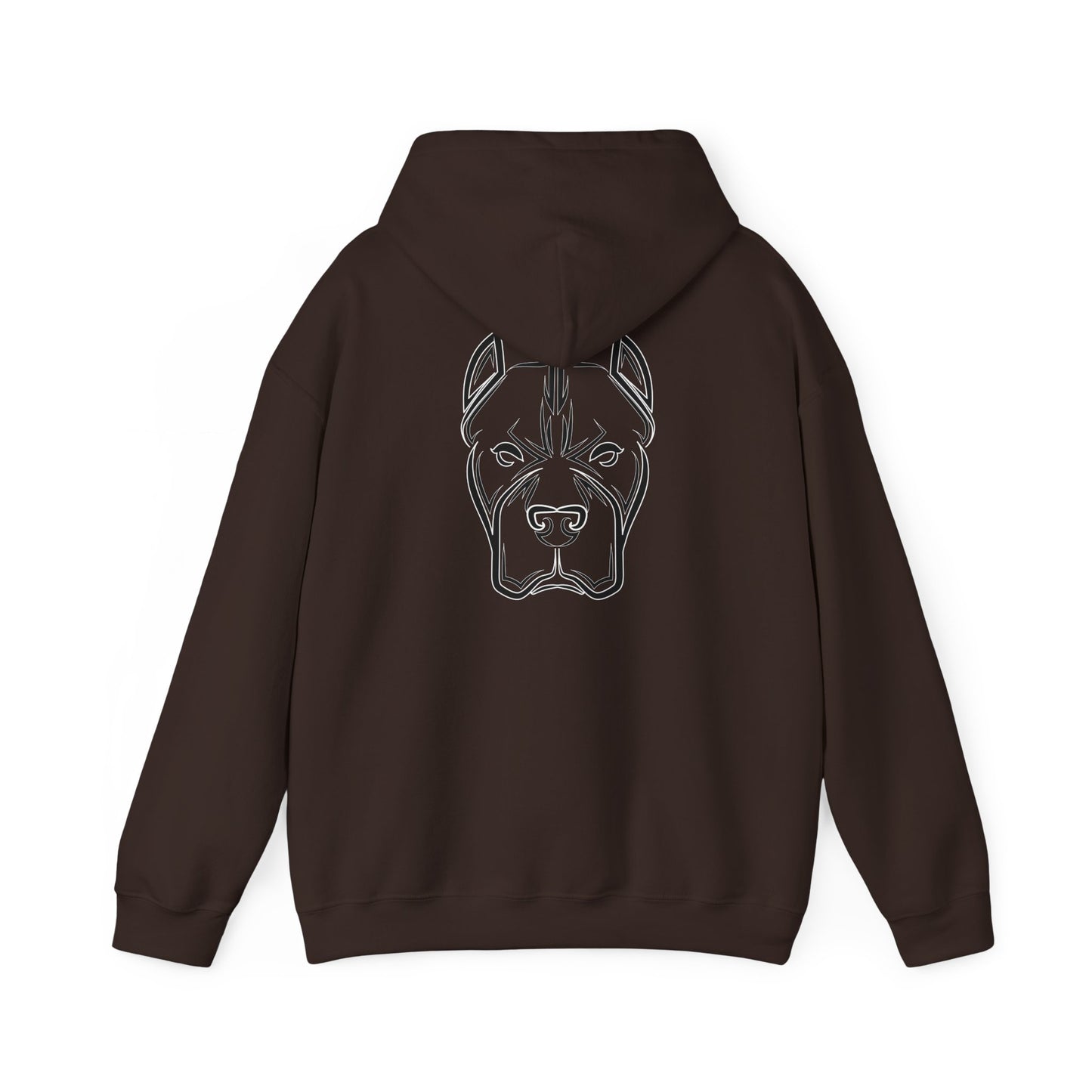 Bully and Brave Hoodie — Minimal Pitbull Face Graphic Sweatshirt