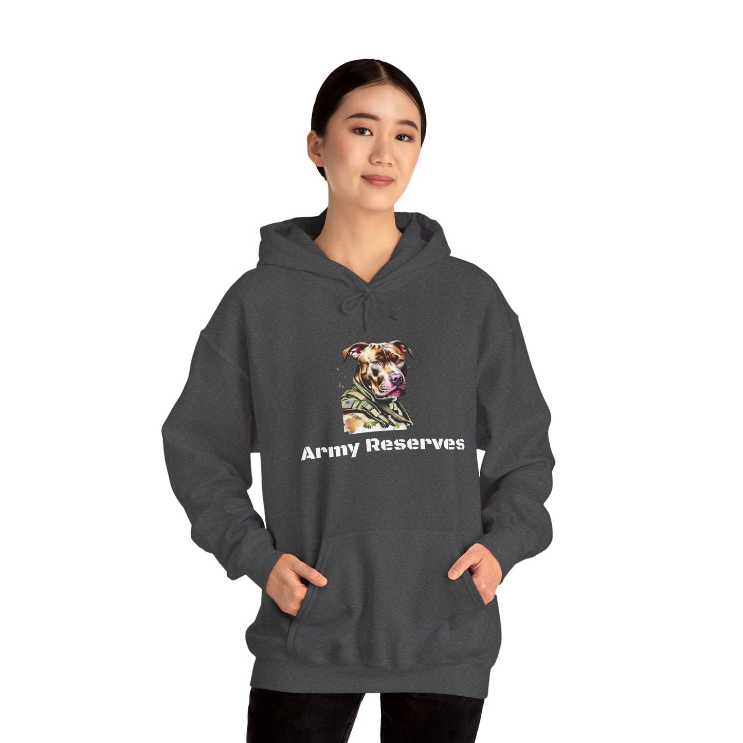 Army Reserves Dog Hoodie – Military Paw Print Sweatshirt