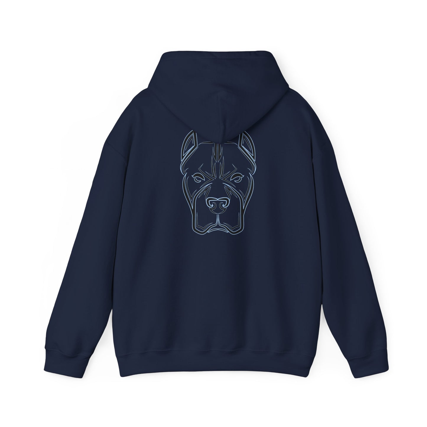 Bully and Brave Hoodie — Minimal Pitbull Face Graphic Sweatshirt