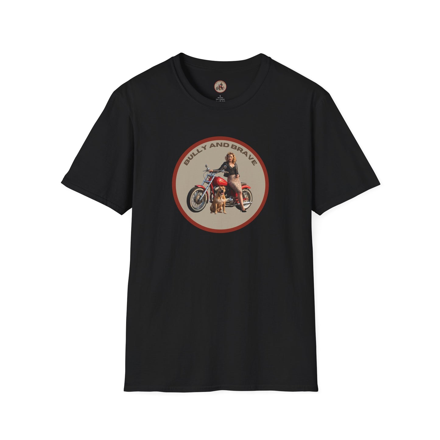 Retro Motorcycle Pin-Up T-Shirt — Biker Girl Graphic Tee