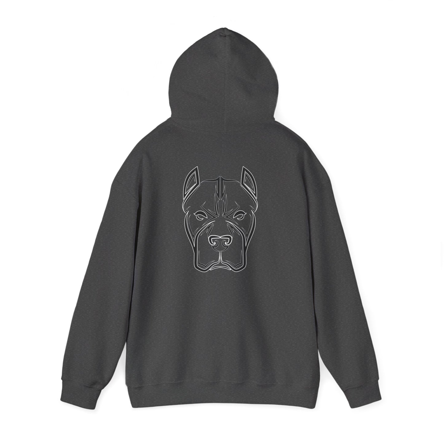 Bully and Brave Hoodie — Minimal Pitbull Face Graphic Sweatshirt