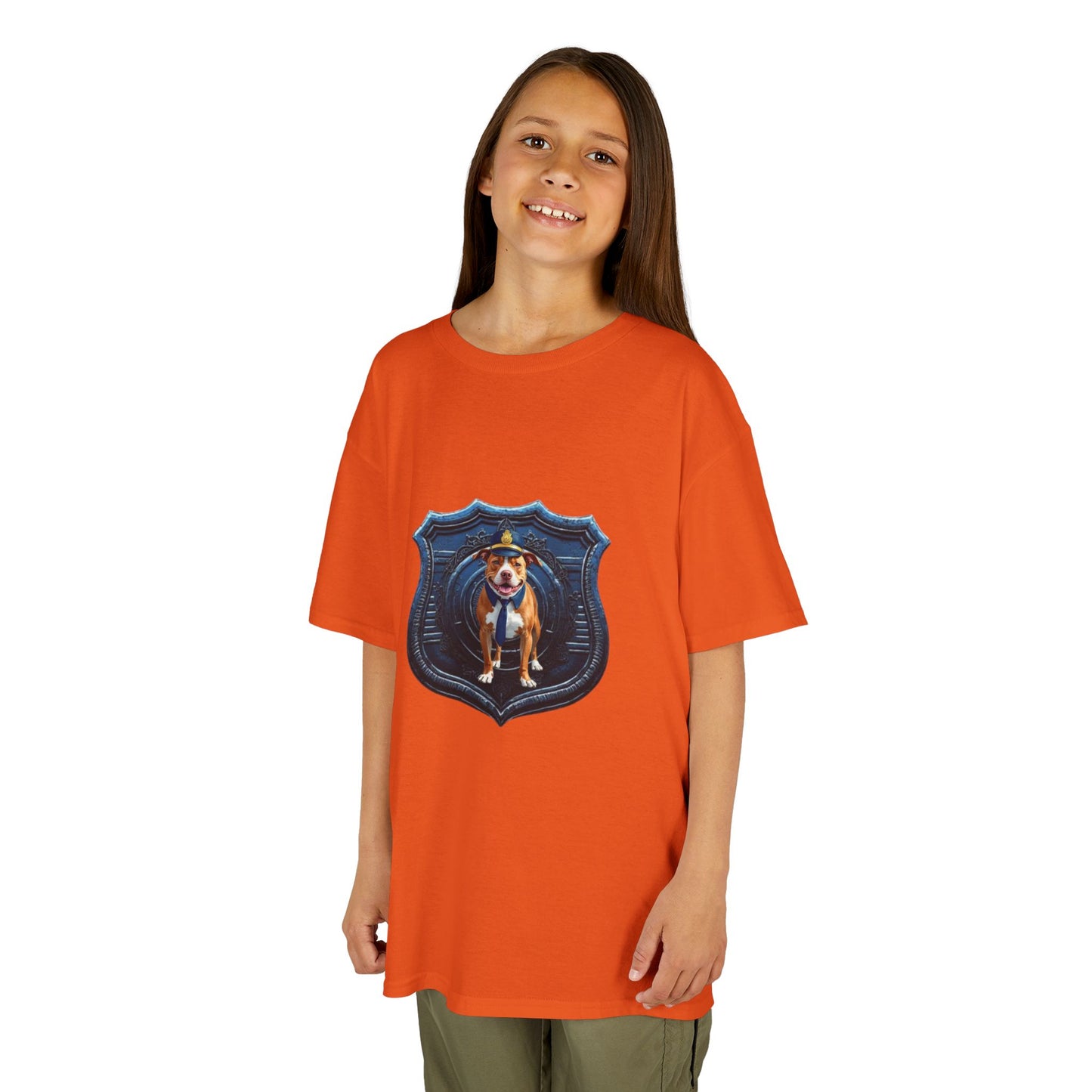 Kids Police Badge Dog T‑Shirt — K9 Squad Badge Tee for Kids