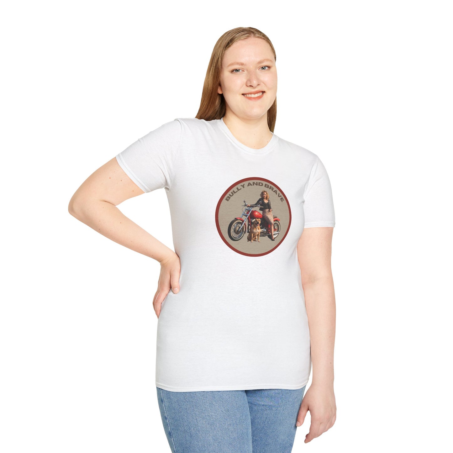 Retro Motorcycle Pin-Up T-Shirt — Biker Girl Graphic Tee