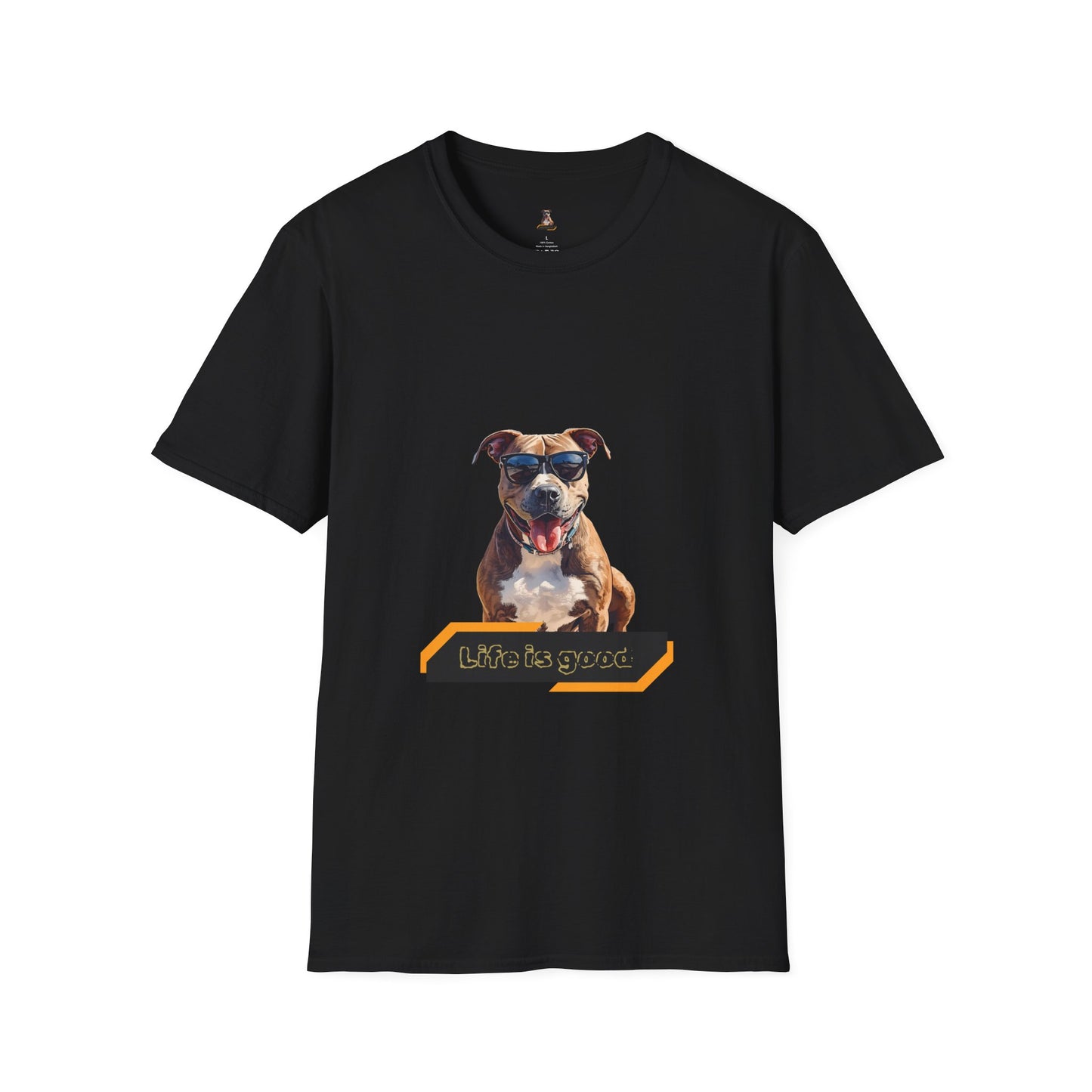 Staffordshire Bull Terrier Graphic T-Shirt — "Life is Good" Tee