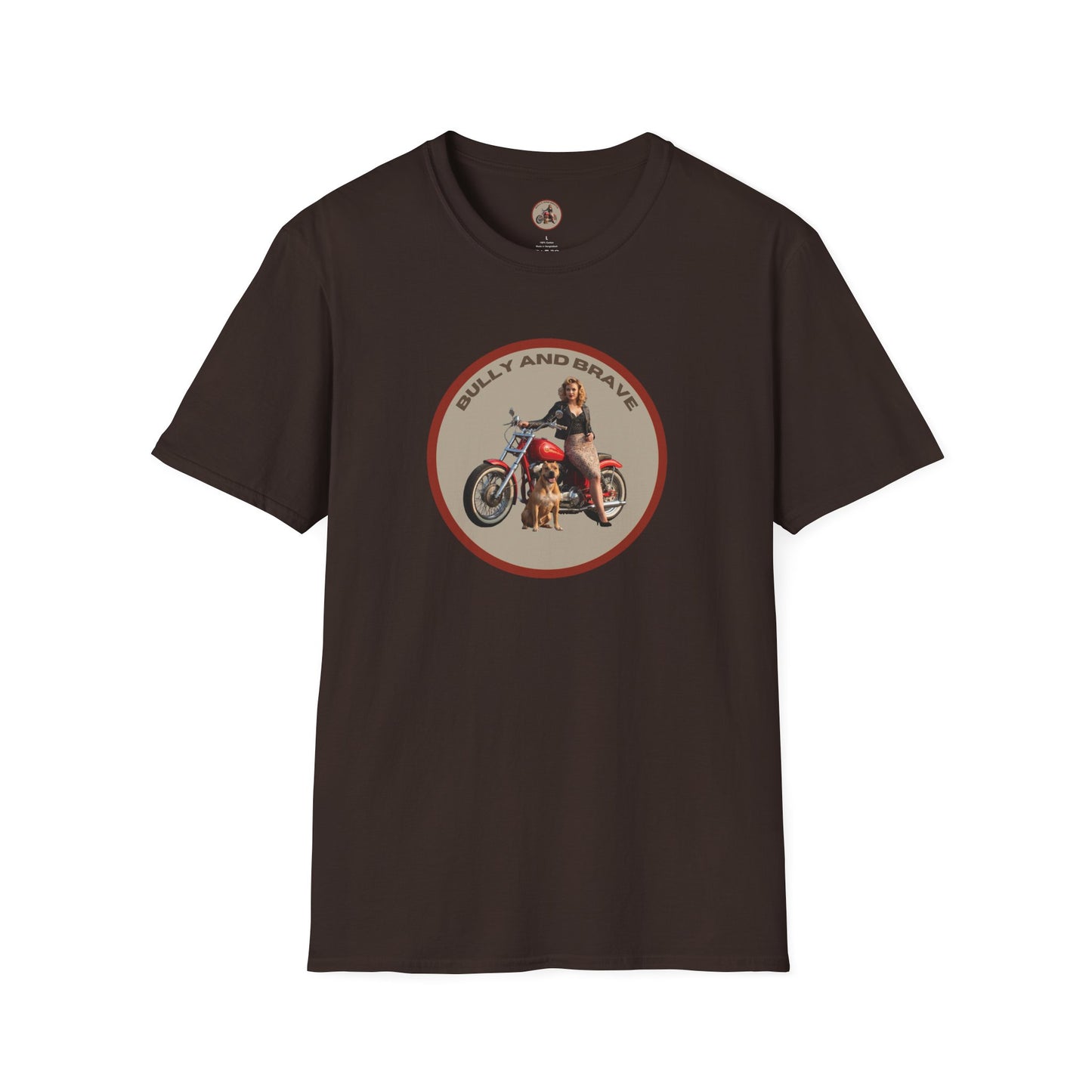 Retro Motorcycle Pin-Up T-Shirt — Biker Girl Graphic Tee