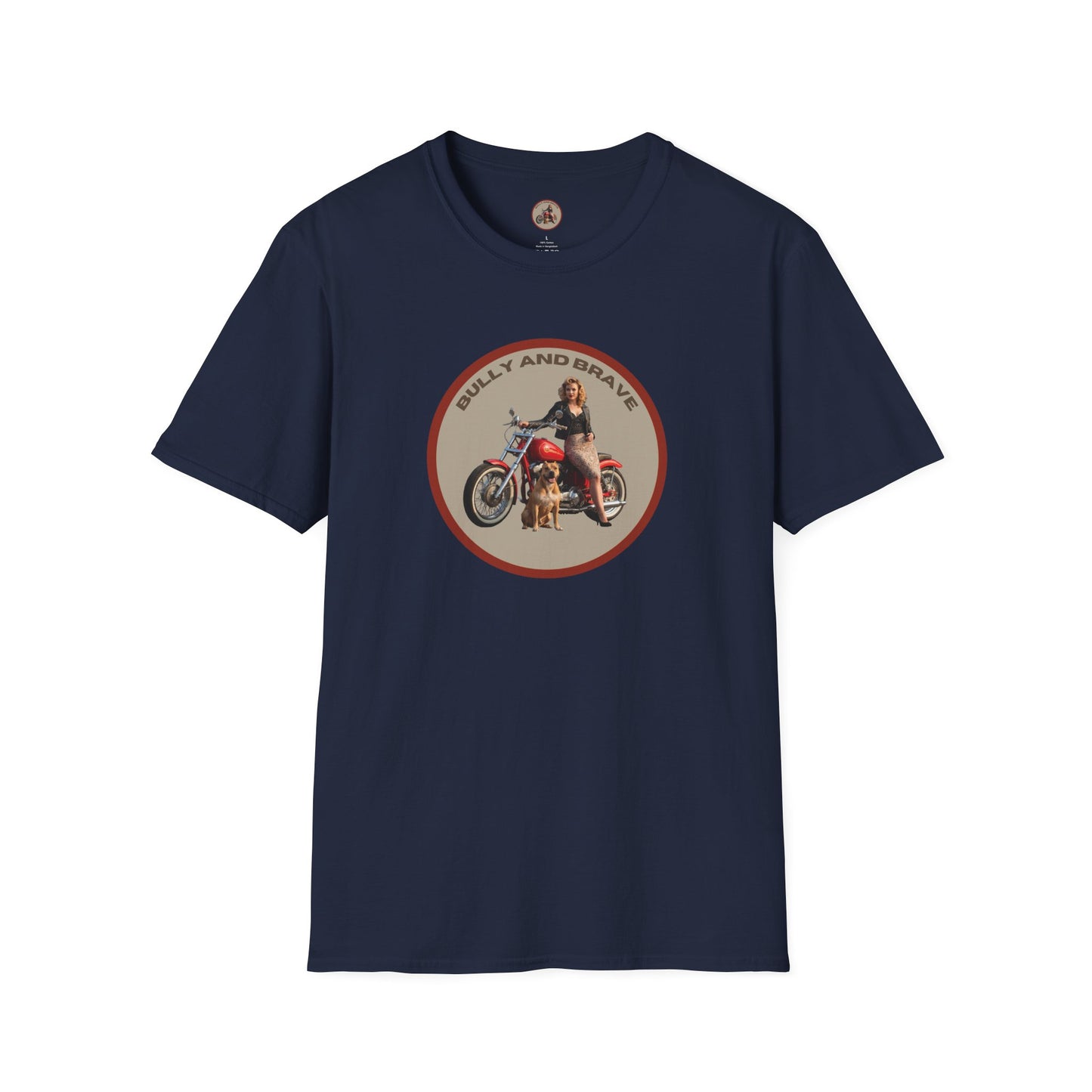Retro Motorcycle Pin-Up T-Shirt — Biker Girl Graphic Tee