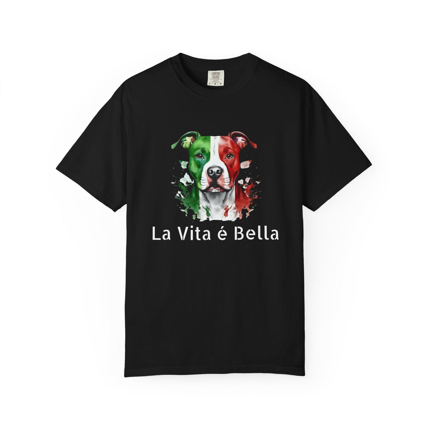 La Vita è Bella Italian Flag Pit Bull T-Shirt — Italian Pitbull Pride Tee