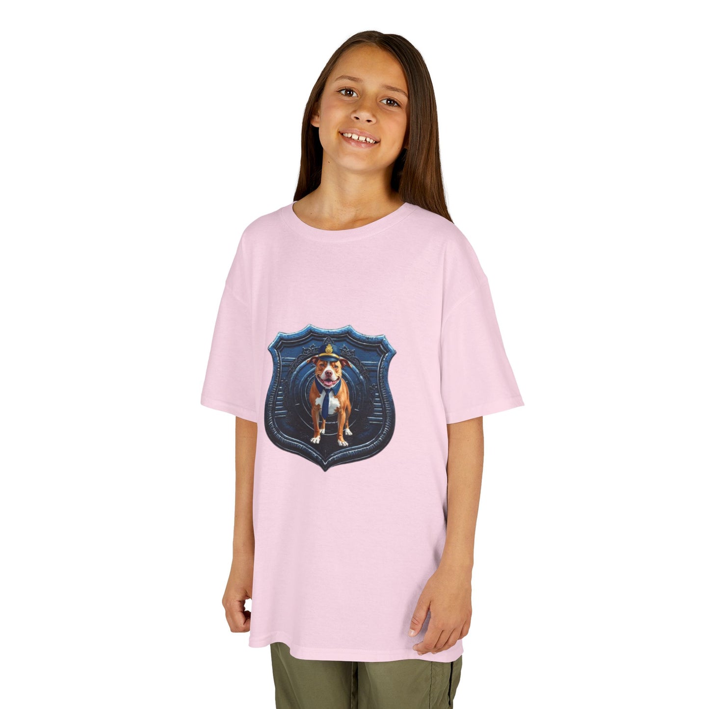 Kids Police Badge Dog T‑Shirt — K9 Squad Badge Tee for Kids