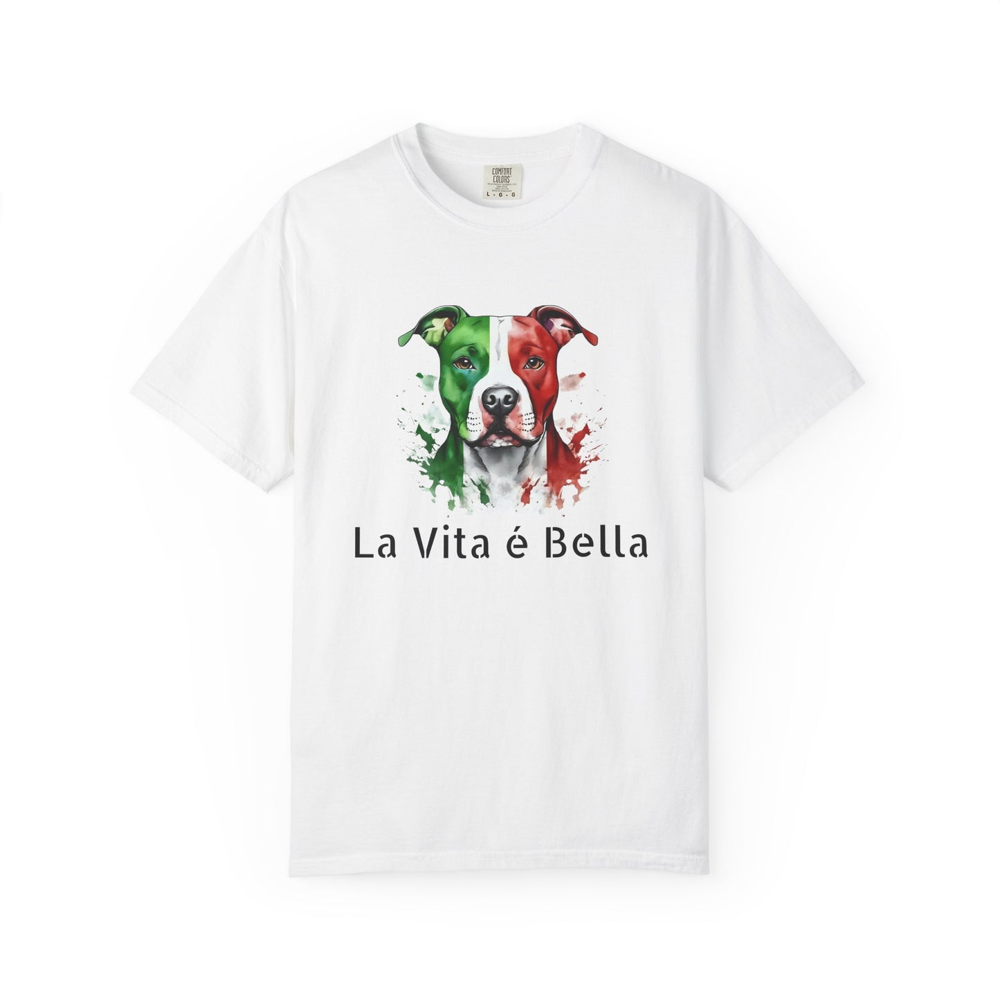 La Vita è Bella Italian Flag Pit Bull T-Shirt — Italian Pitbull Pride Tee
