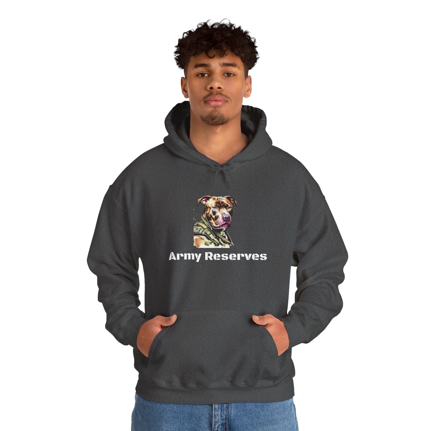 Army Reserves Dog Hoodie – Military Paw Print Sweatshirt