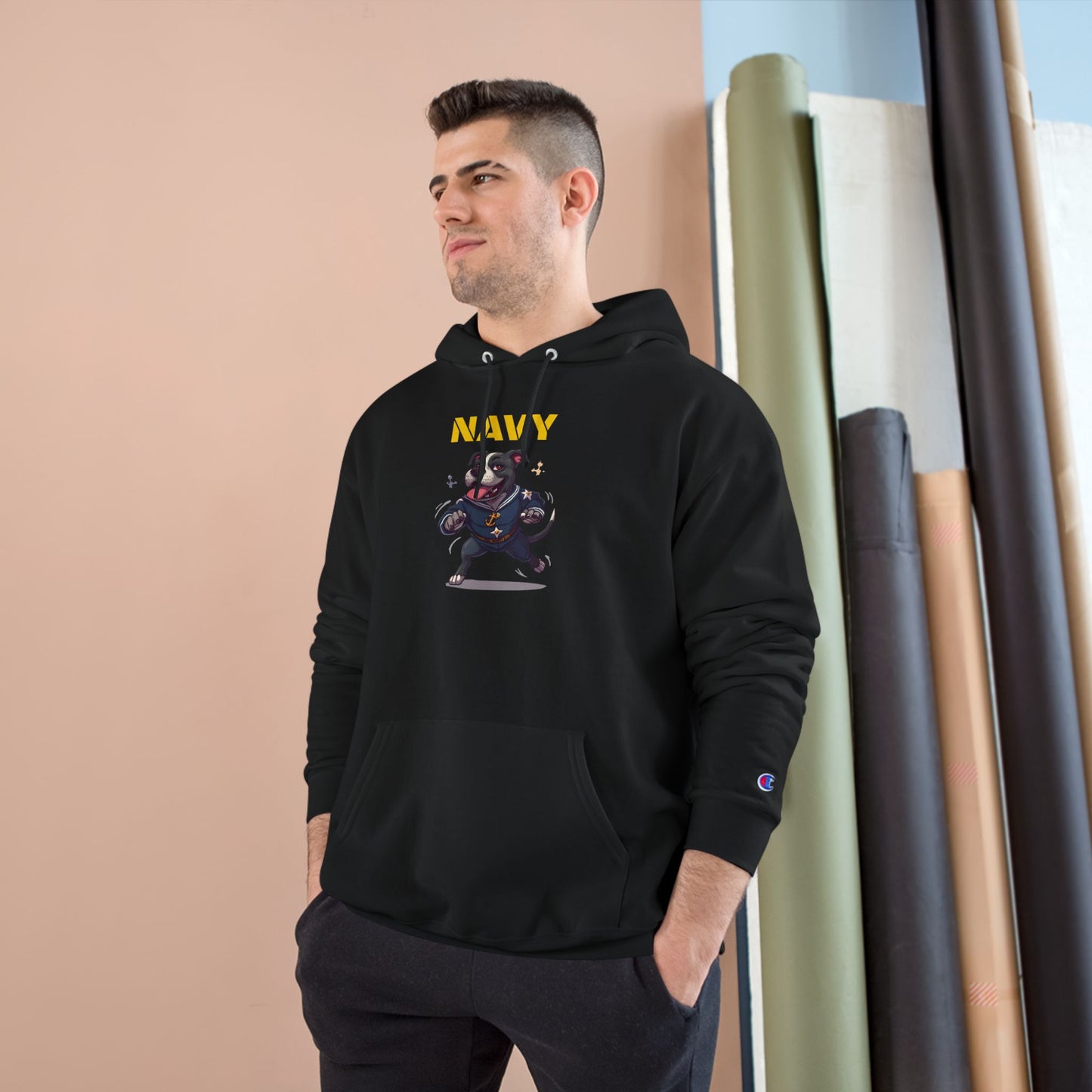 Navy Bully Champion Hoodie — Military Branch Tribute