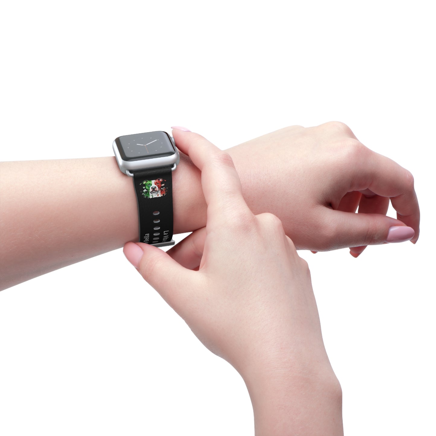 Italian Flag Dog Watch Band — “La Vita è Bella” Silicone Apple Watch Strap