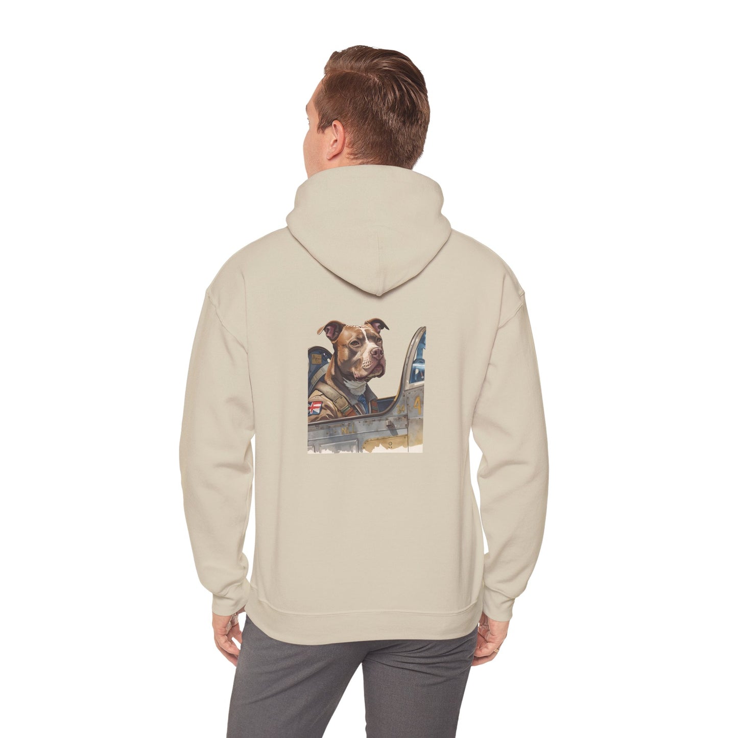 Air Force Hoodie — Military Pilot Dog Graphic Hooded Sweatshirt